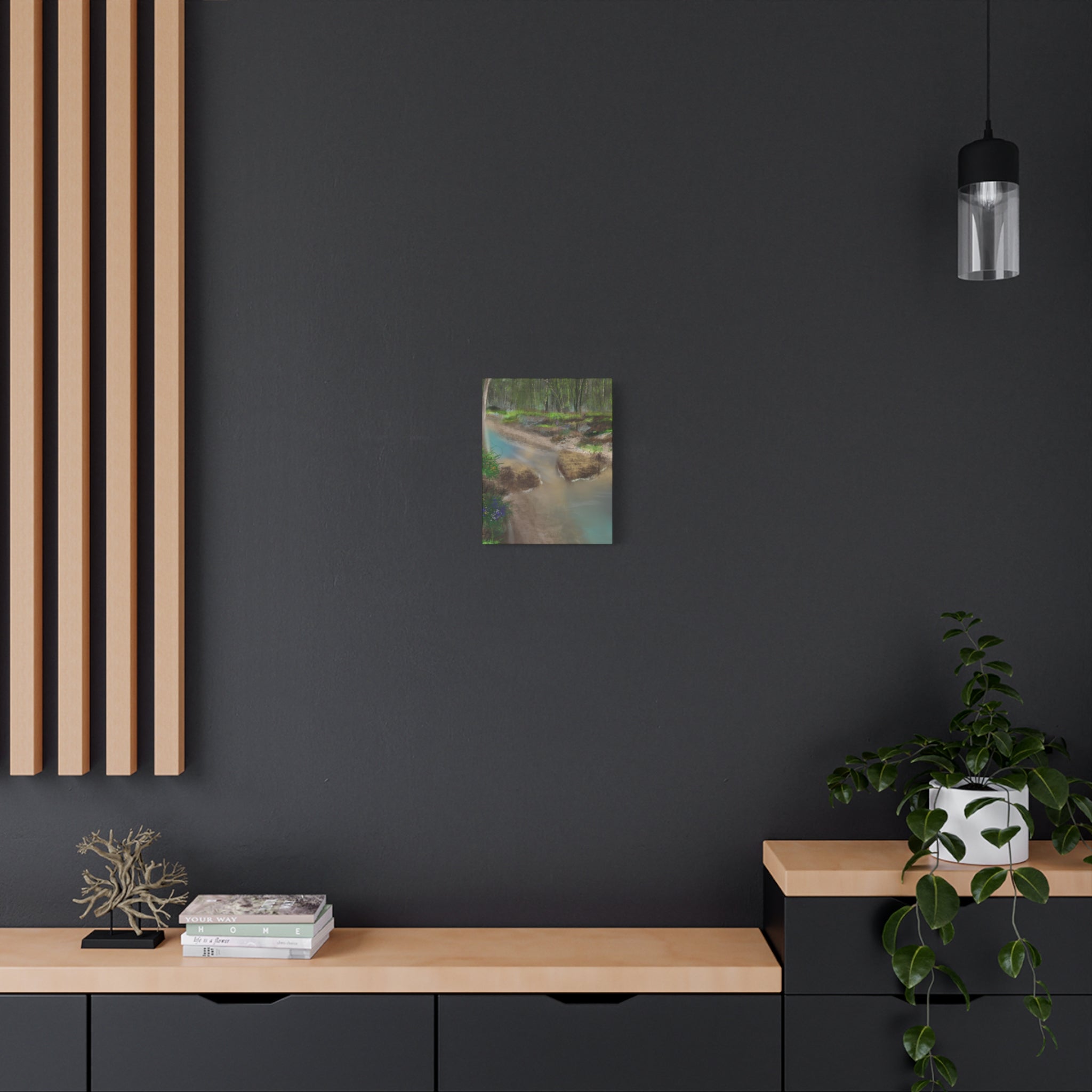 Whispering Creek Canvas Print — Tranquil Stream Wall Art