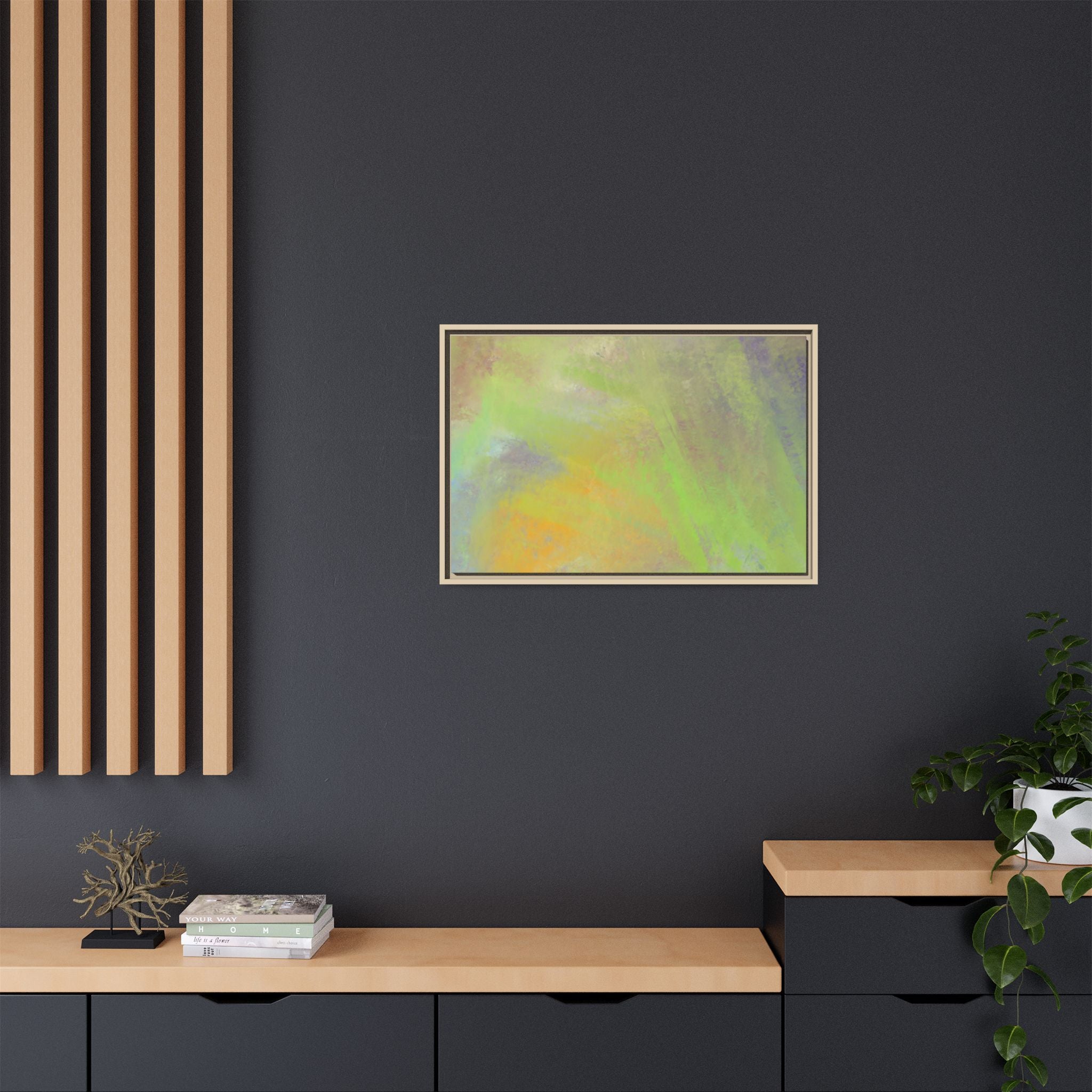 Calming Serenity on Matte Canvas, Framed