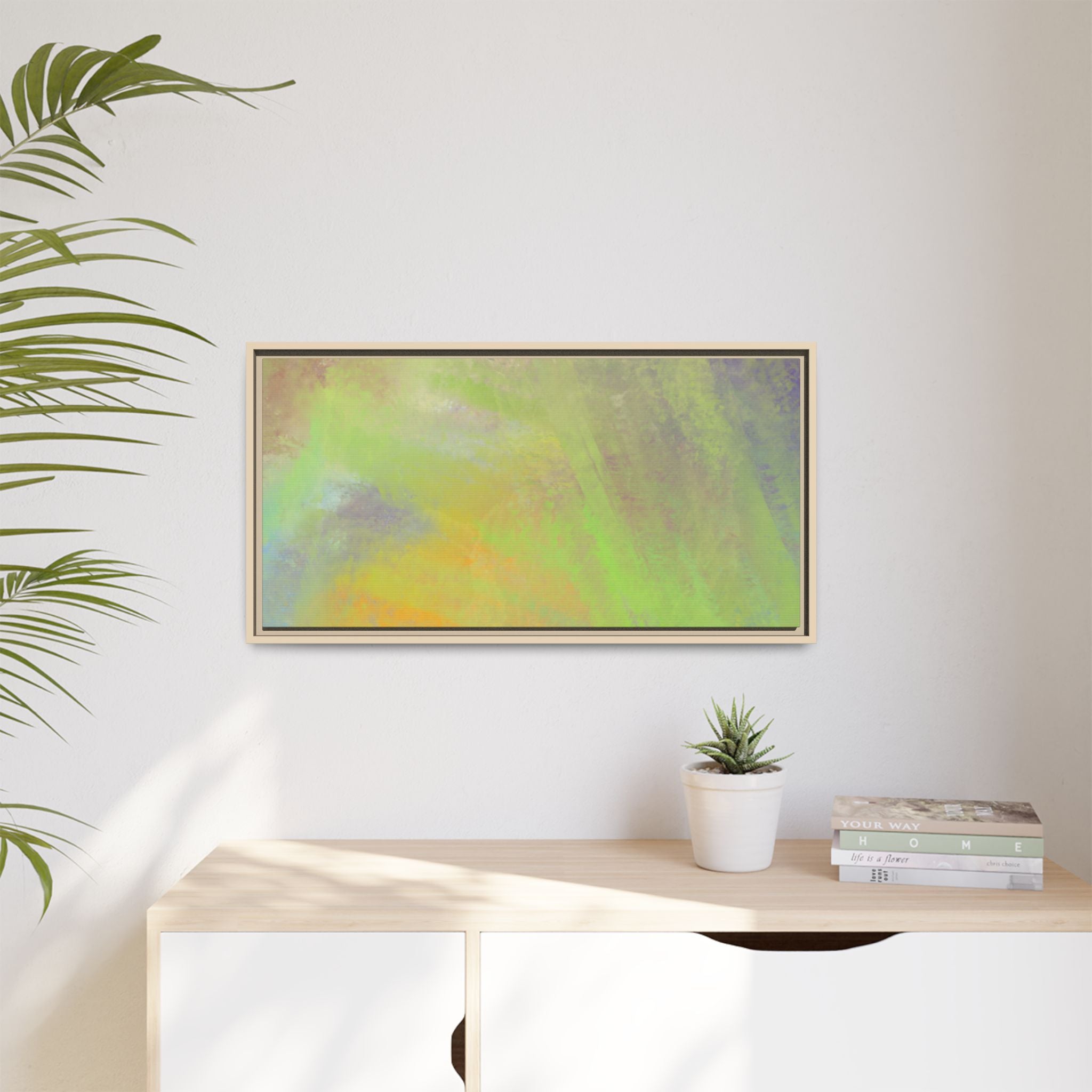 Calming Serenity on Matte Canvas, Framed