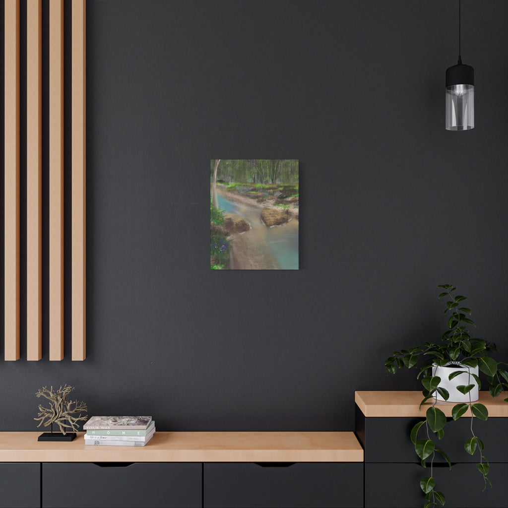 Whispering Creek Canvas Print — Tranquil Stream Wall Art