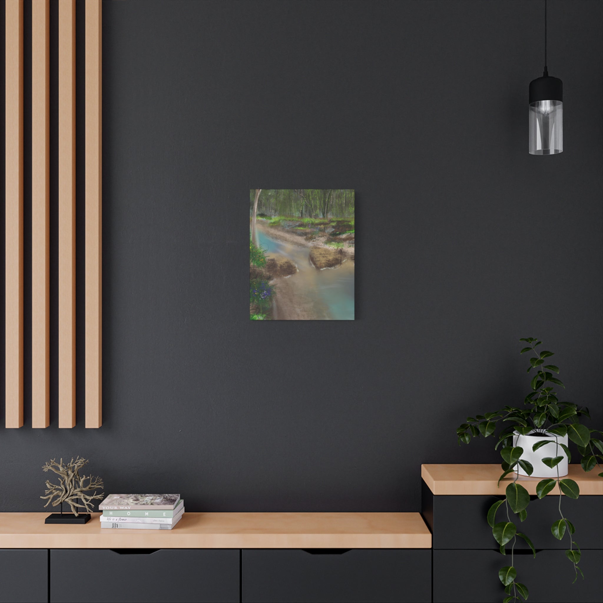 Whispering Creek Canvas Print — Tranquil Stream Wall Art