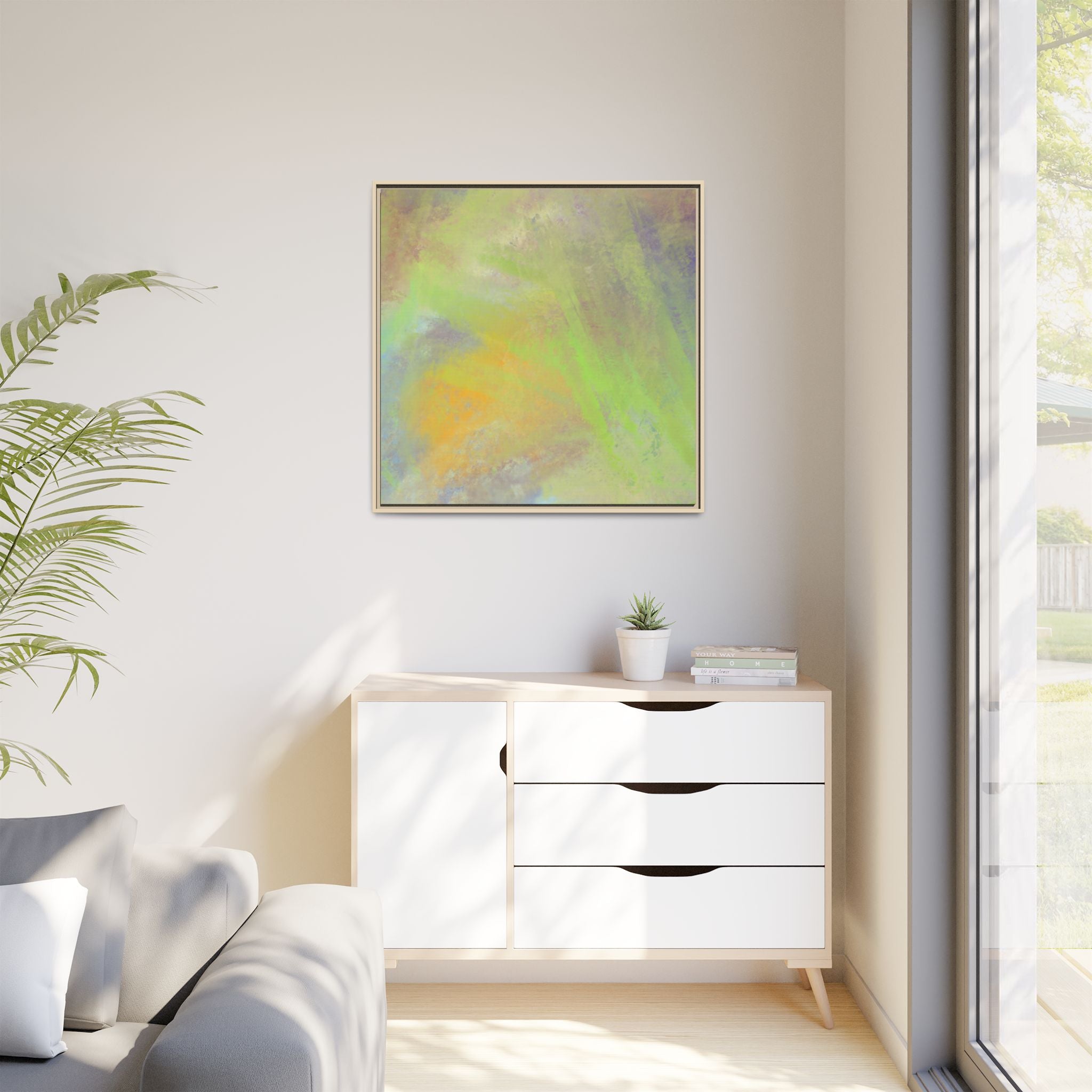 Calming Serenity on Matte Canvas, Framed