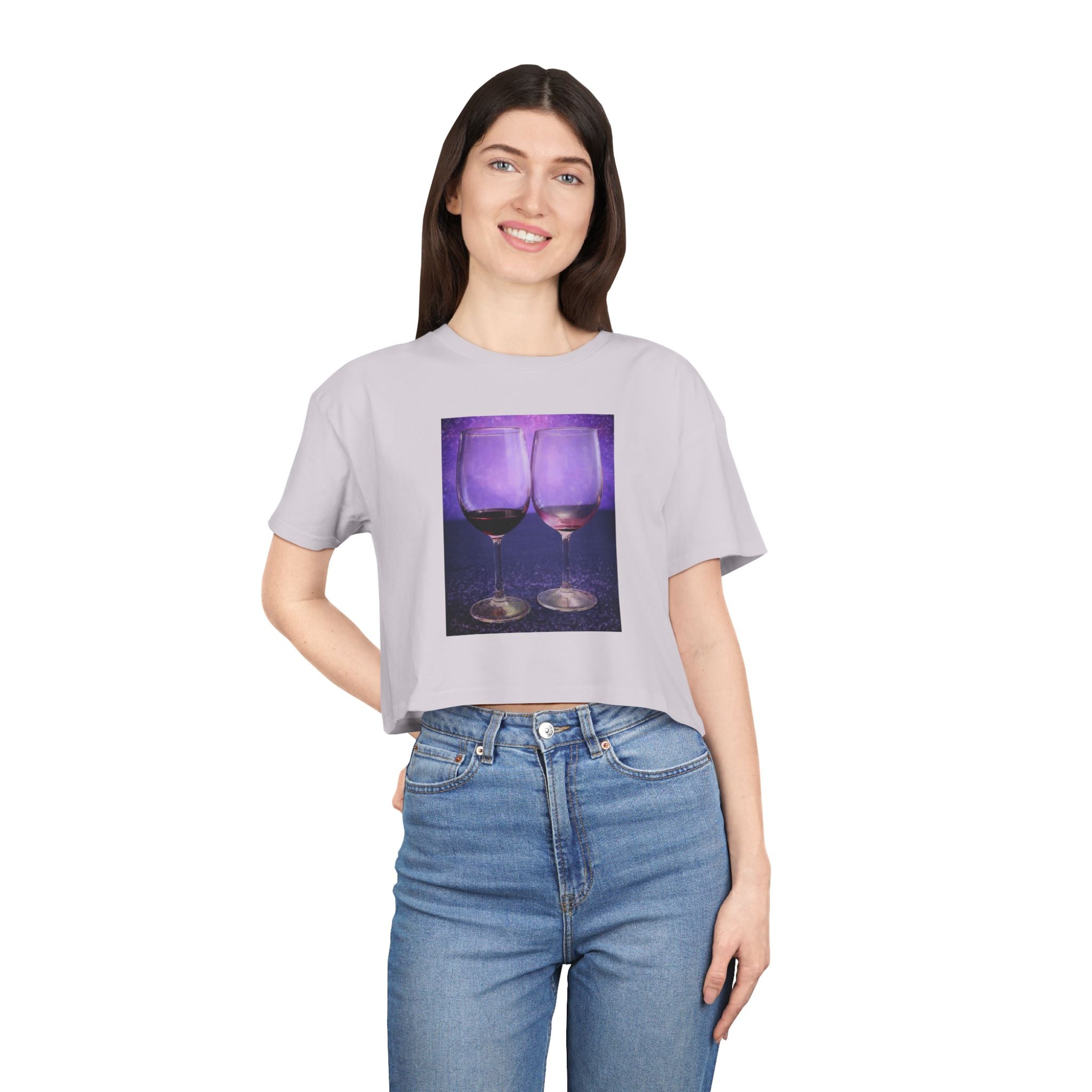 The Night Was Grape — Wine Lovers Crop Tee
