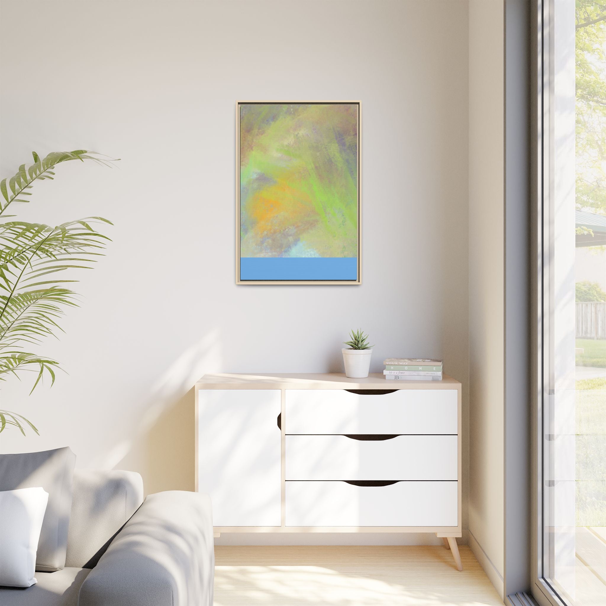 Calming Serenity on Matte Canvas, Framed