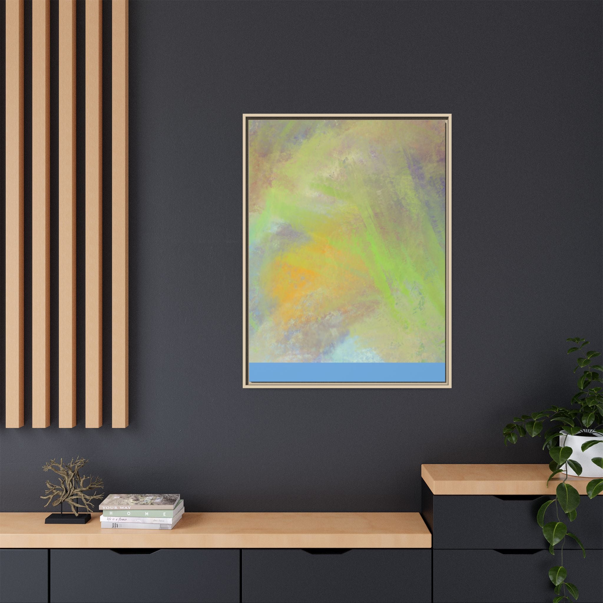 Calming Serenity on Matte Canvas, Framed