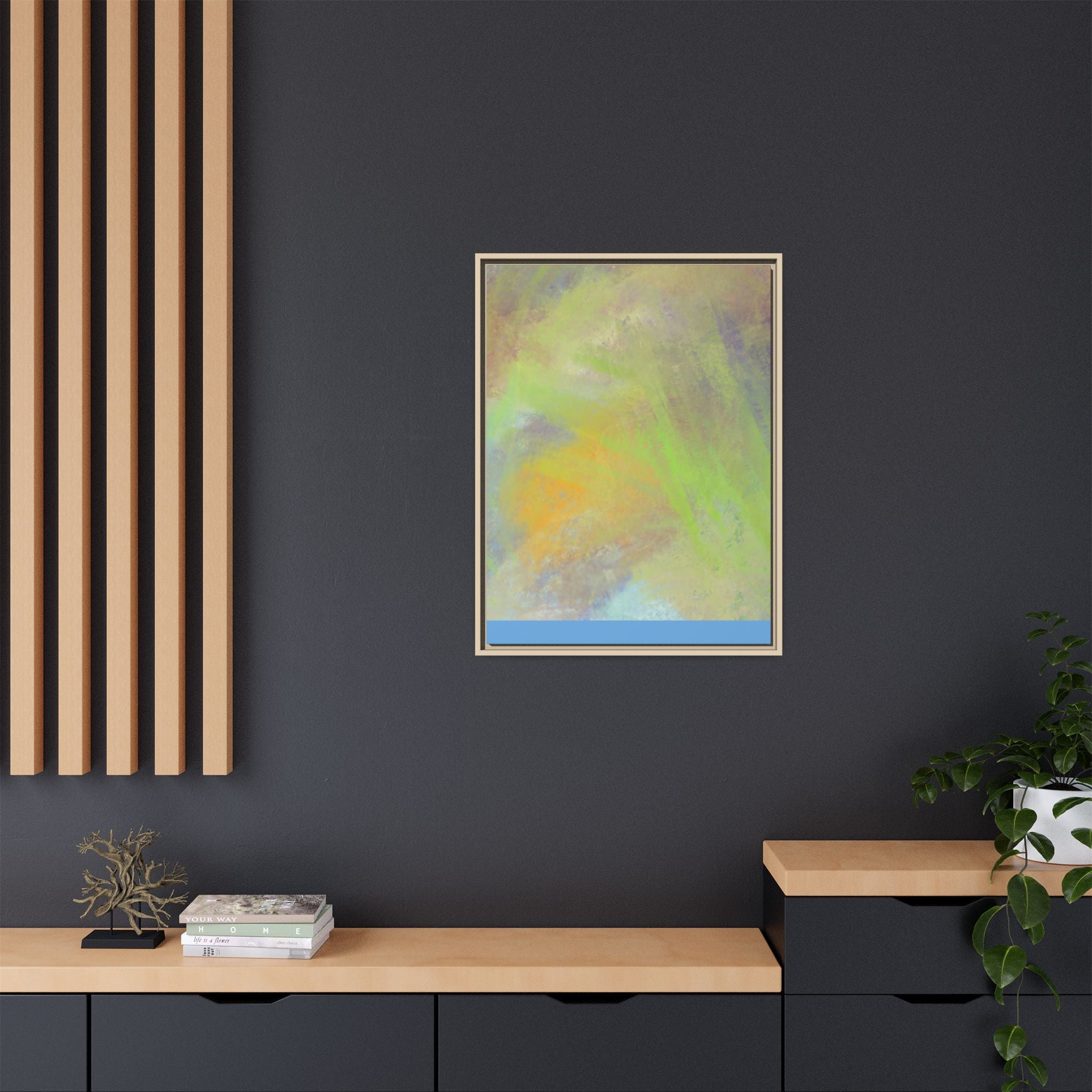 Calming Serenity on Matte Canvas, Framed