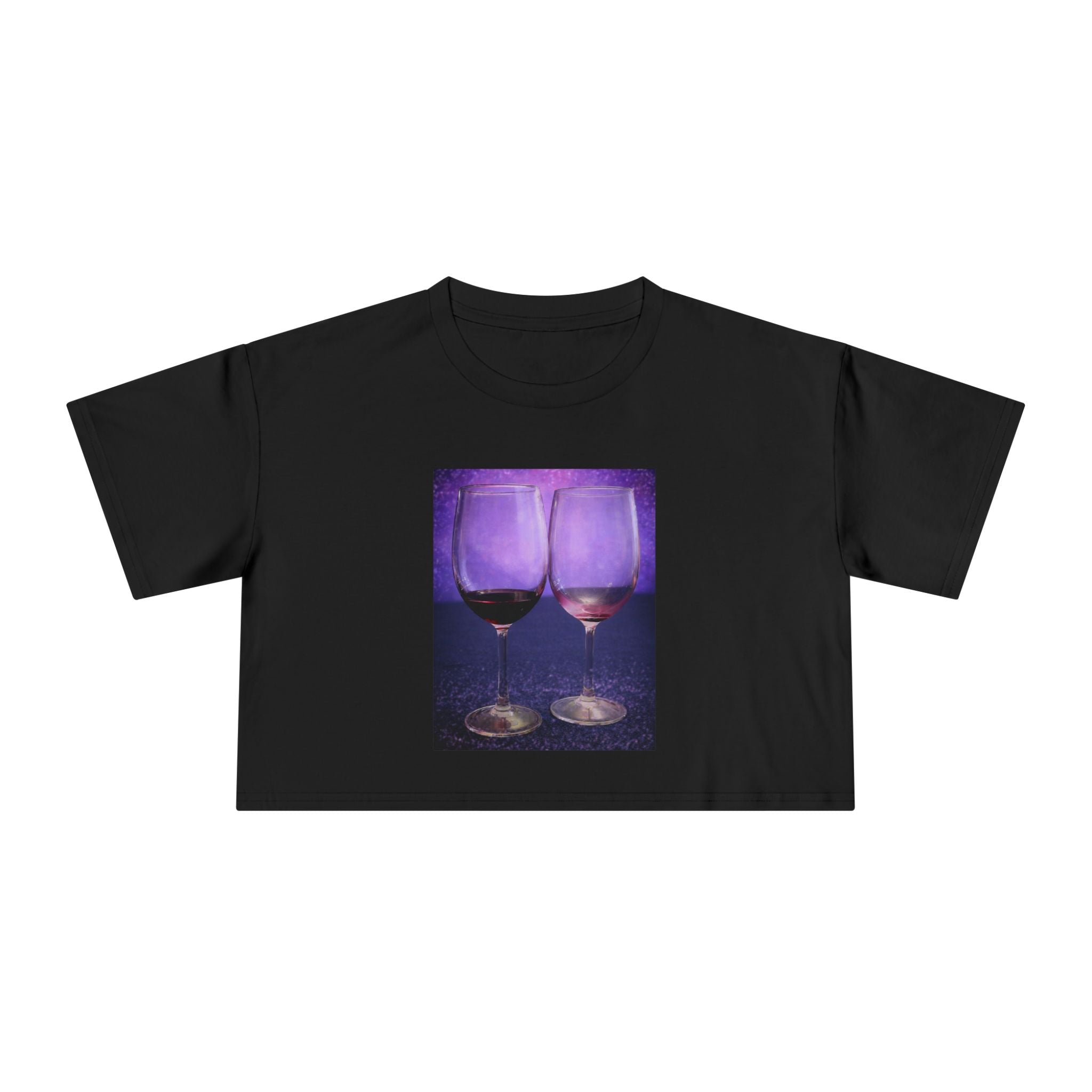 The Night Was Grape — Wine Lovers Crop Tee