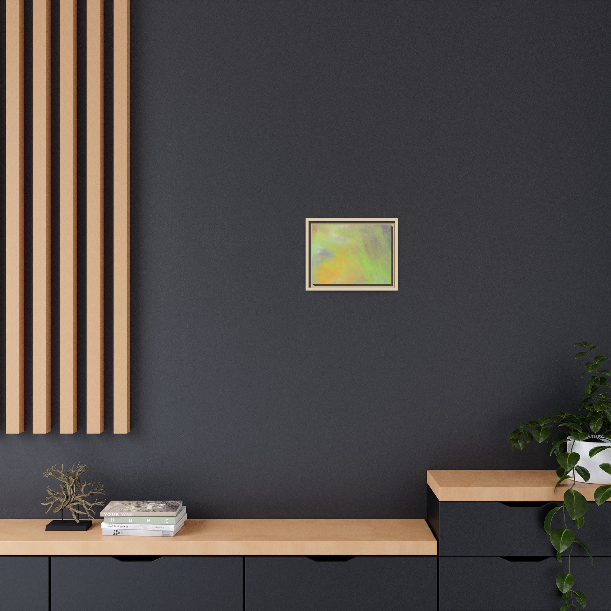 Calming Serenity on Matte Canvas, Framed