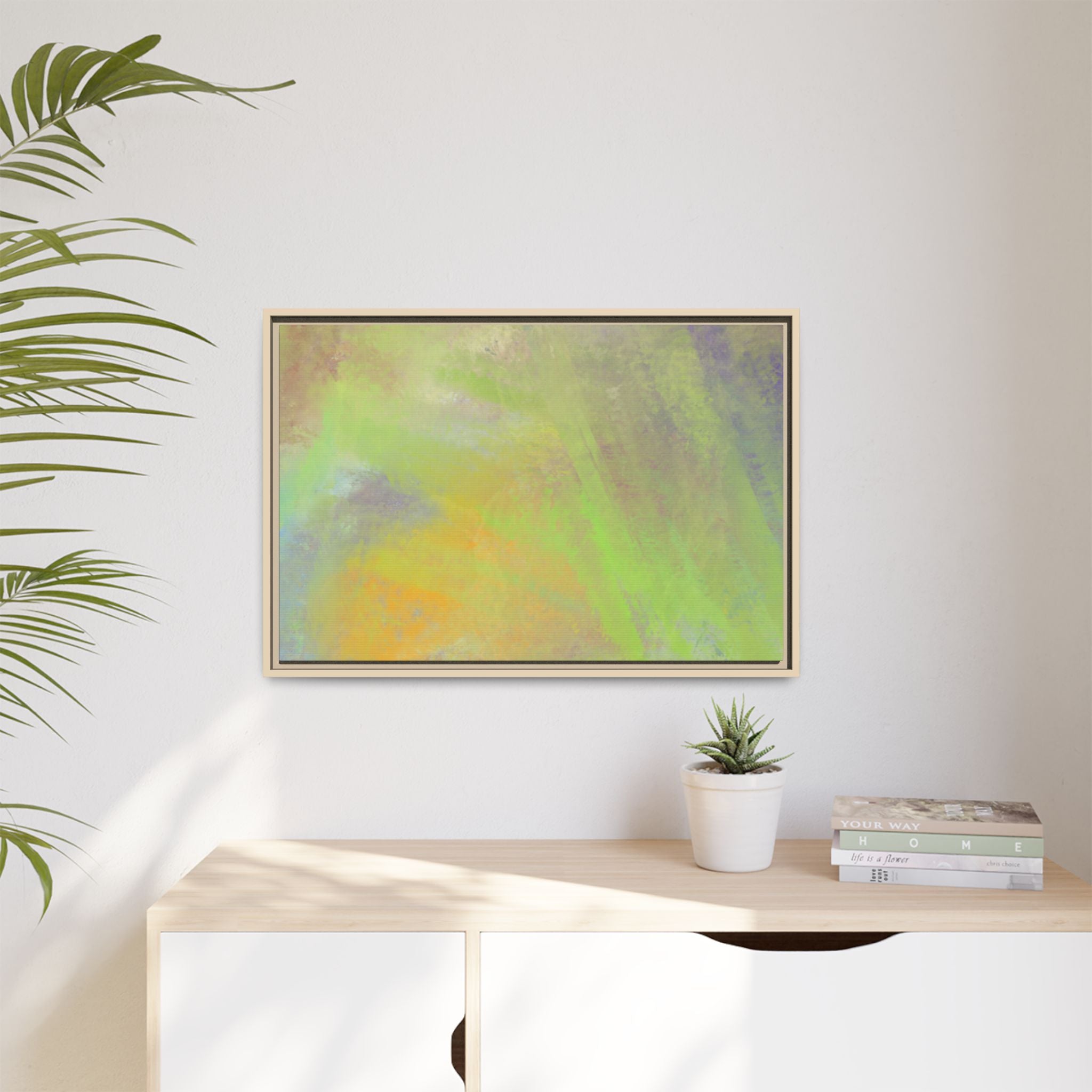 Calming Serenity on Matte Canvas, Framed