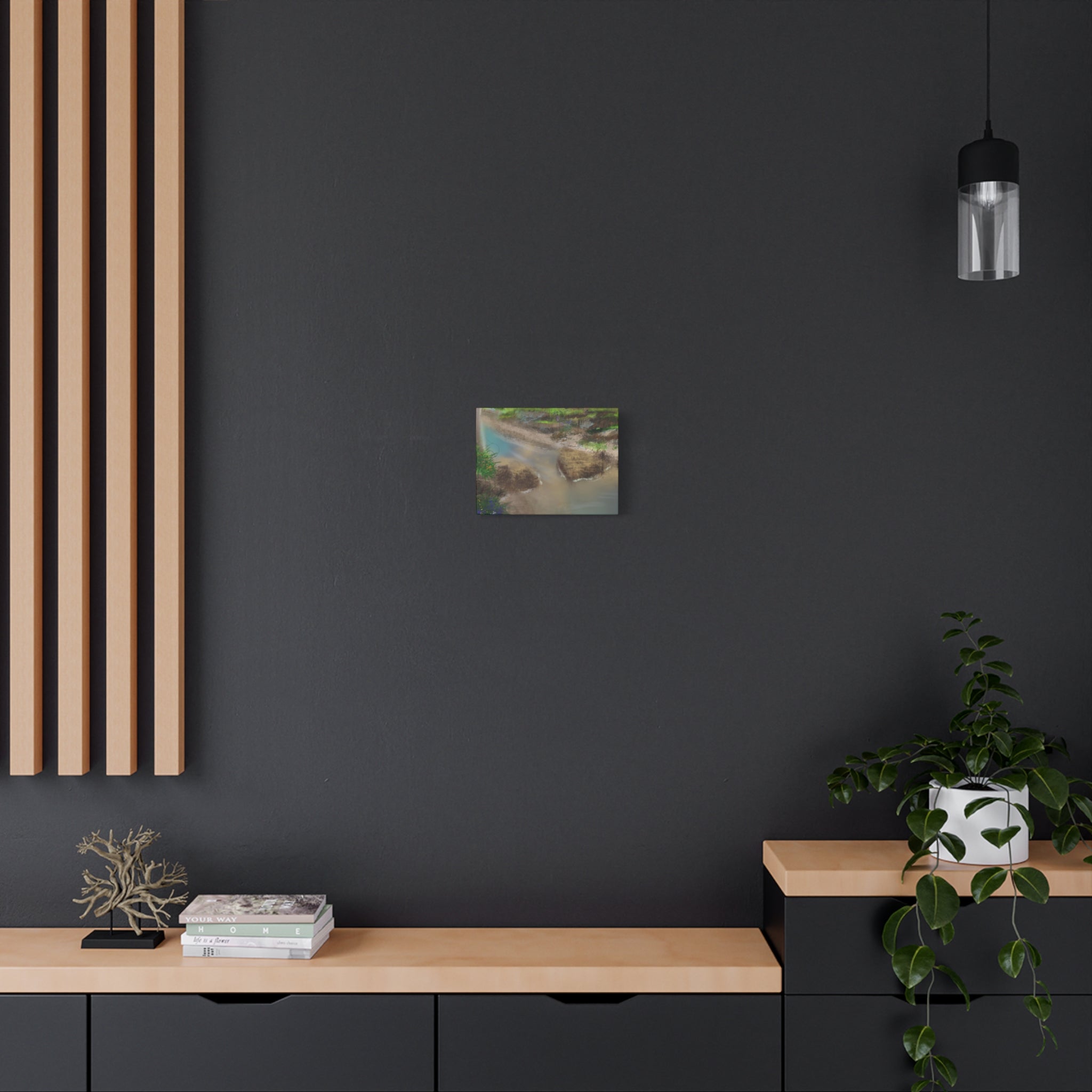 Whispering Creek Canvas Print — Tranquil Stream Wall Art