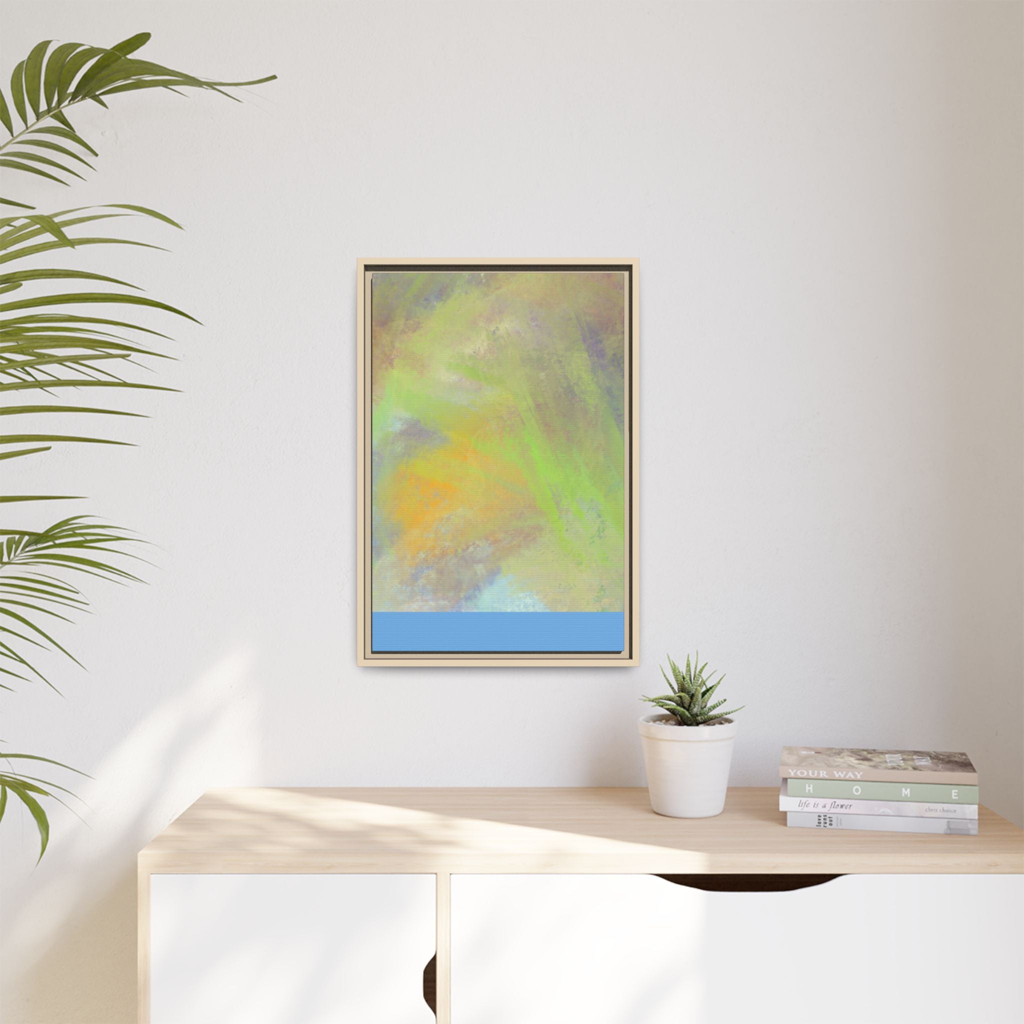 Calming Serenity on Matte Canvas, Framed