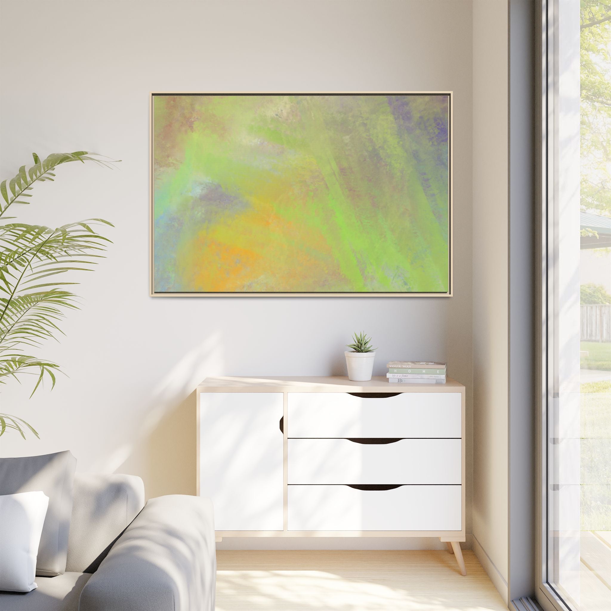 Calming Serenity on Matte Canvas, Framed