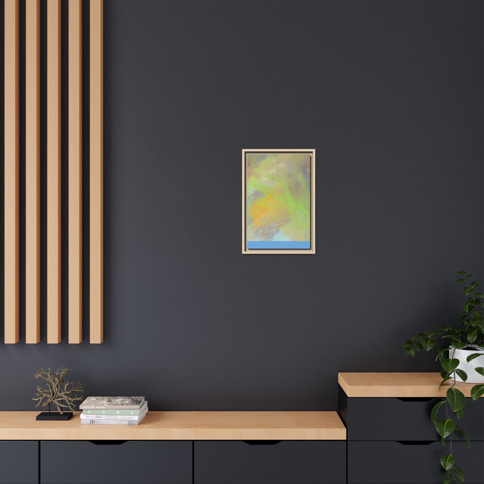 Calming Serenity on Matte Canvas, Framed