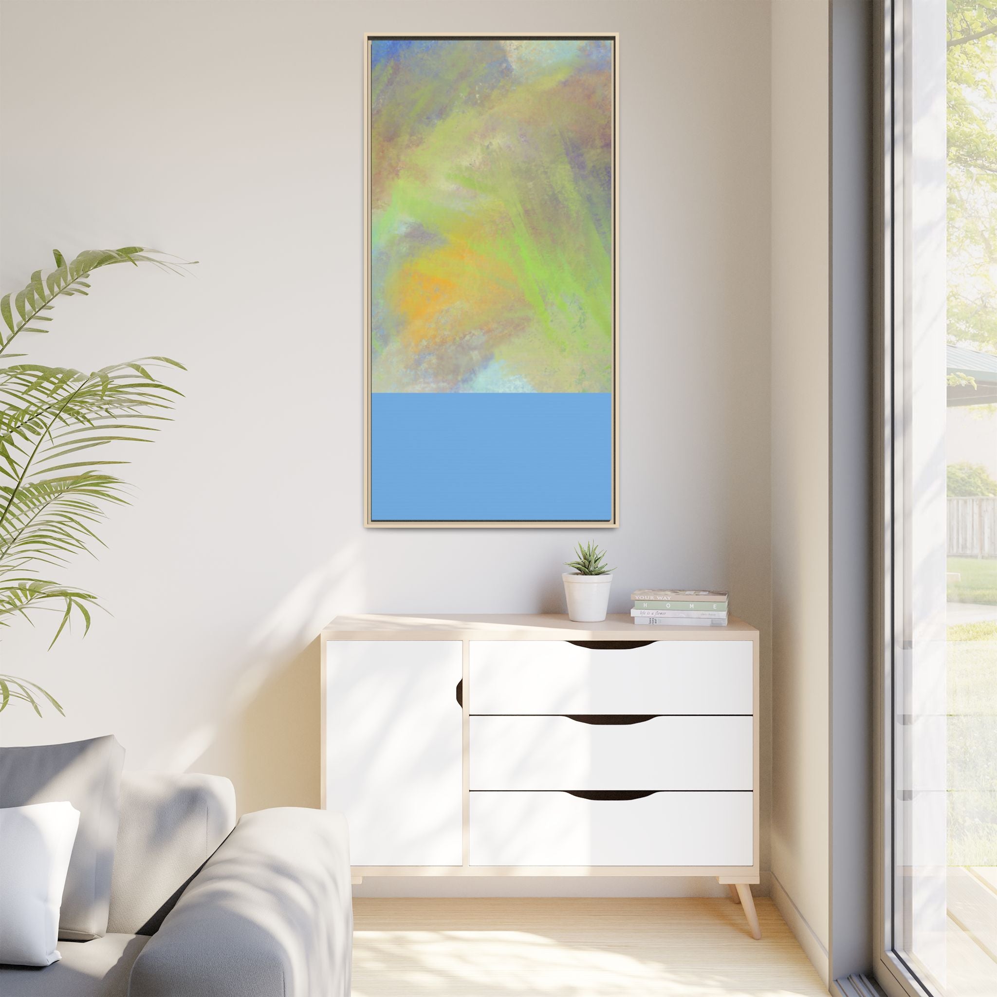Calming Serenity on Matte Canvas, Framed