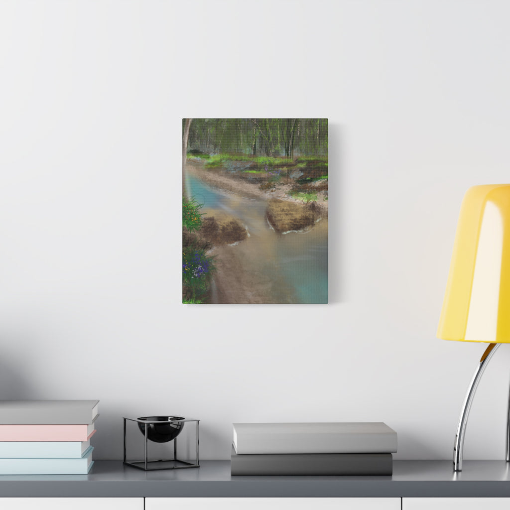 Whispering Creek Canvas Print — Tranquil Stream Wall Art