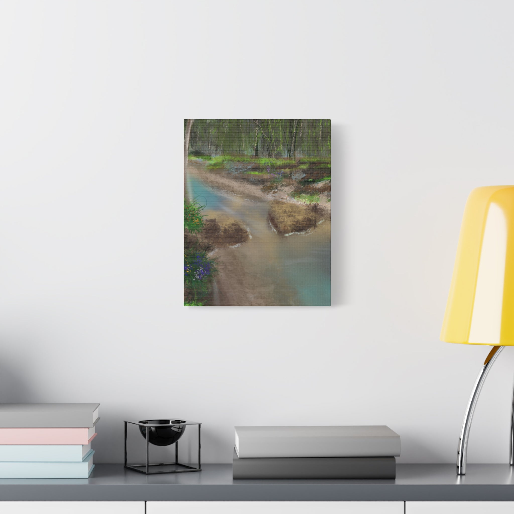 Whispering Creek Canvas Print — Tranquil Stream Wall Art
