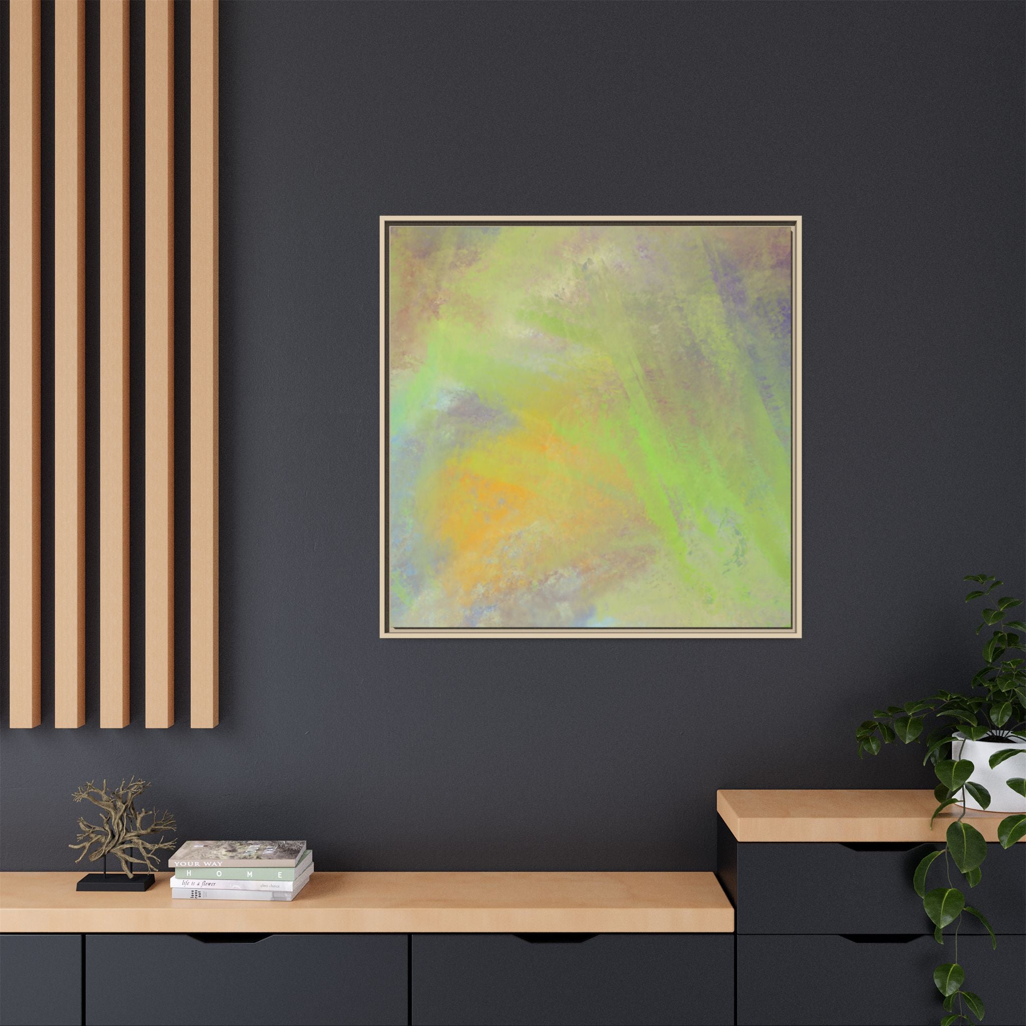 Calming Serenity on Matte Canvas, Framed