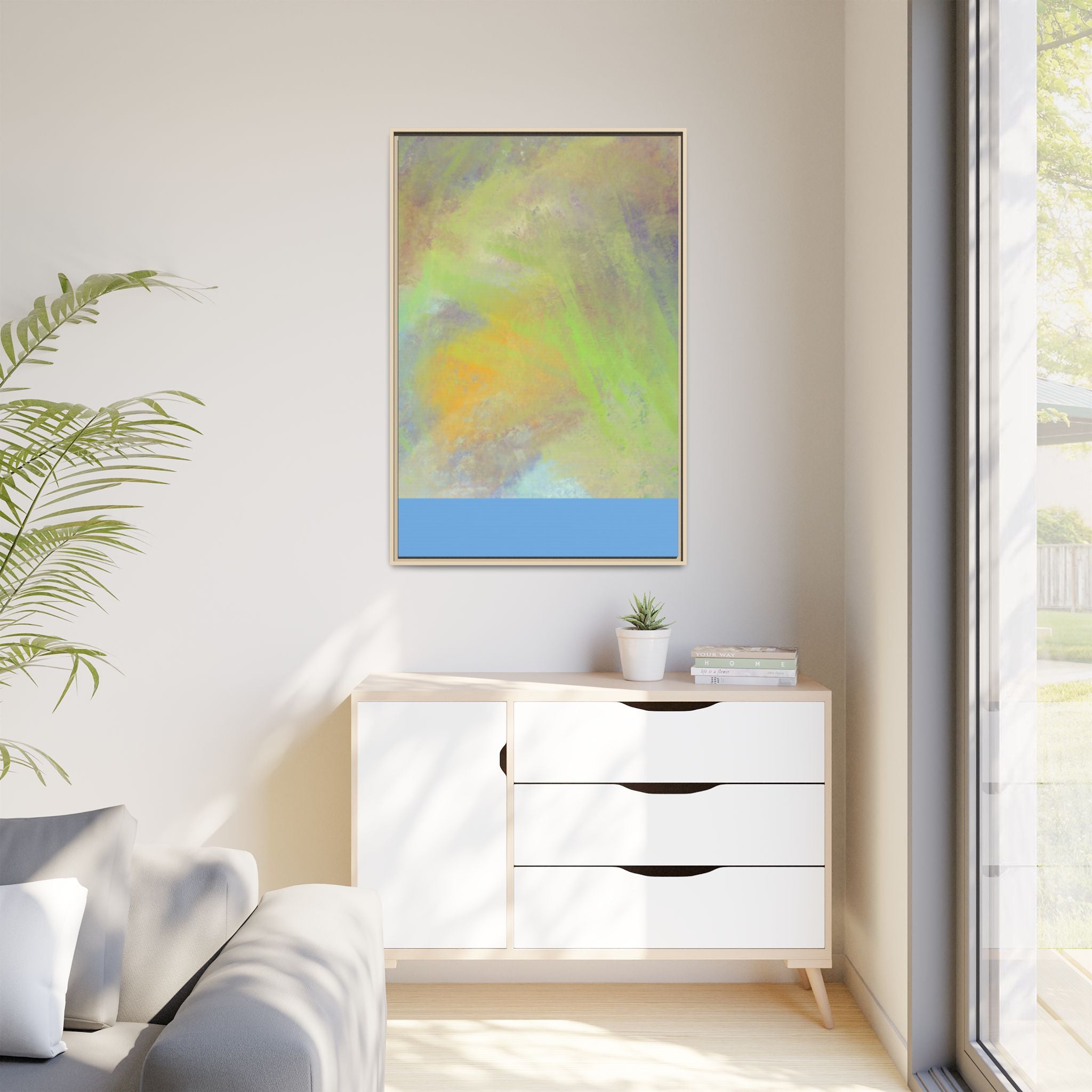 Calming Serenity on Matte Canvas, Framed