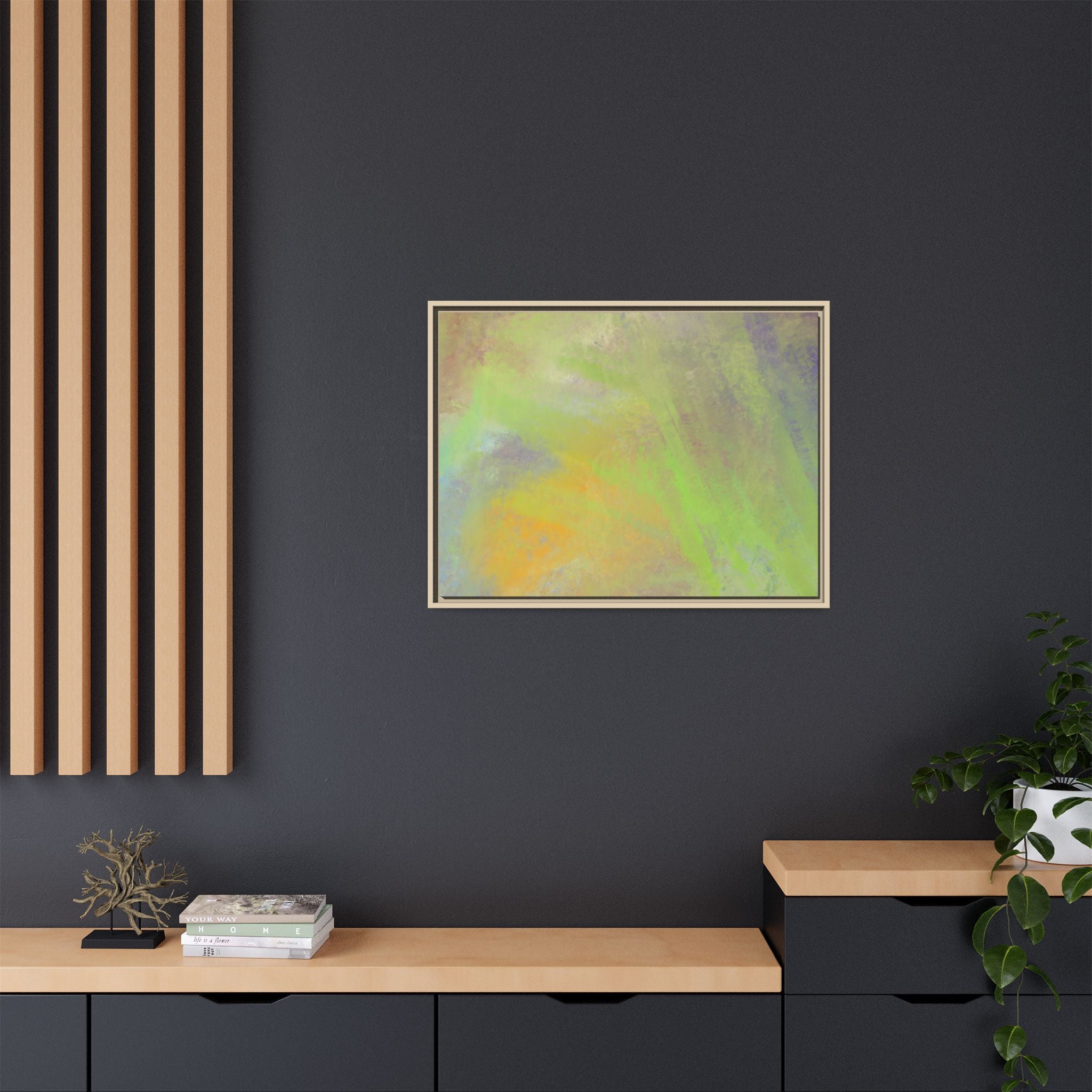 Calming Serenity on Matte Canvas, Framed