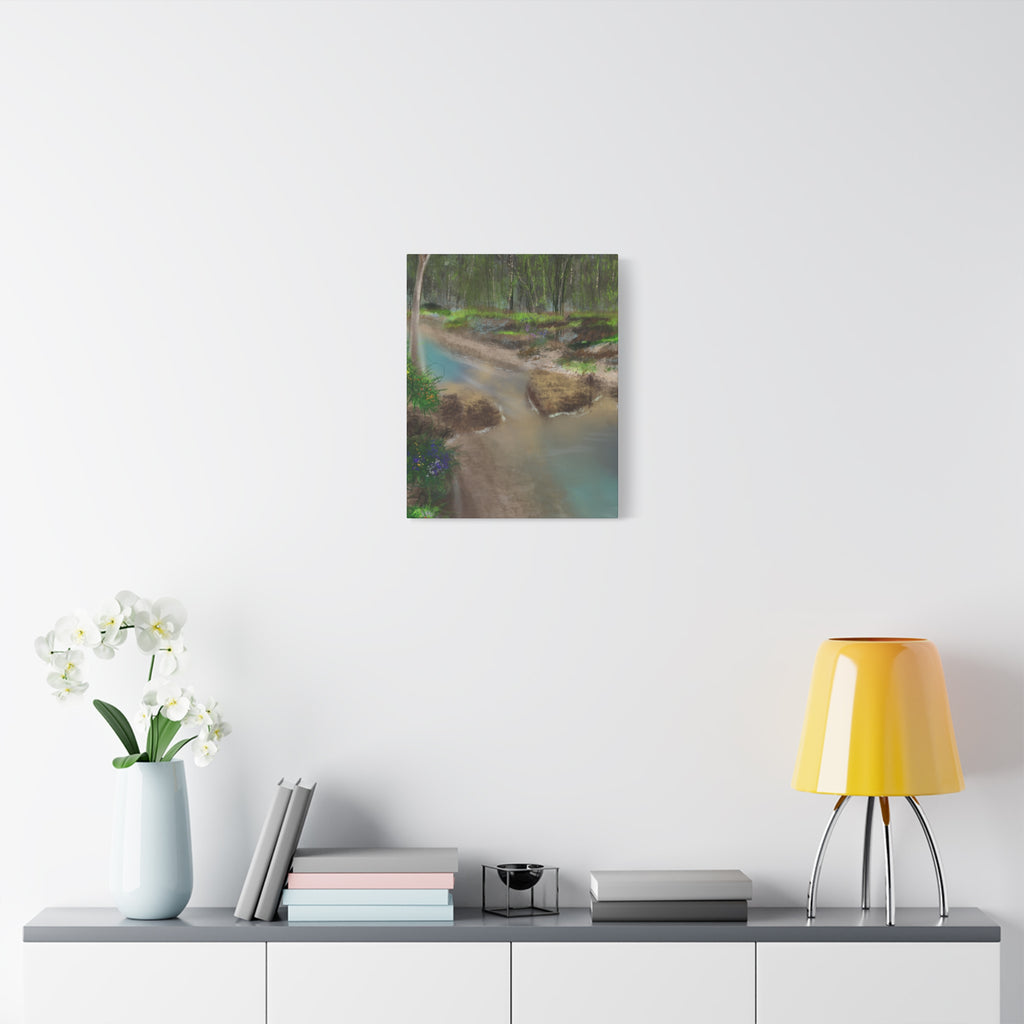 Whispering Creek Canvas Print — Tranquil Stream Wall Art