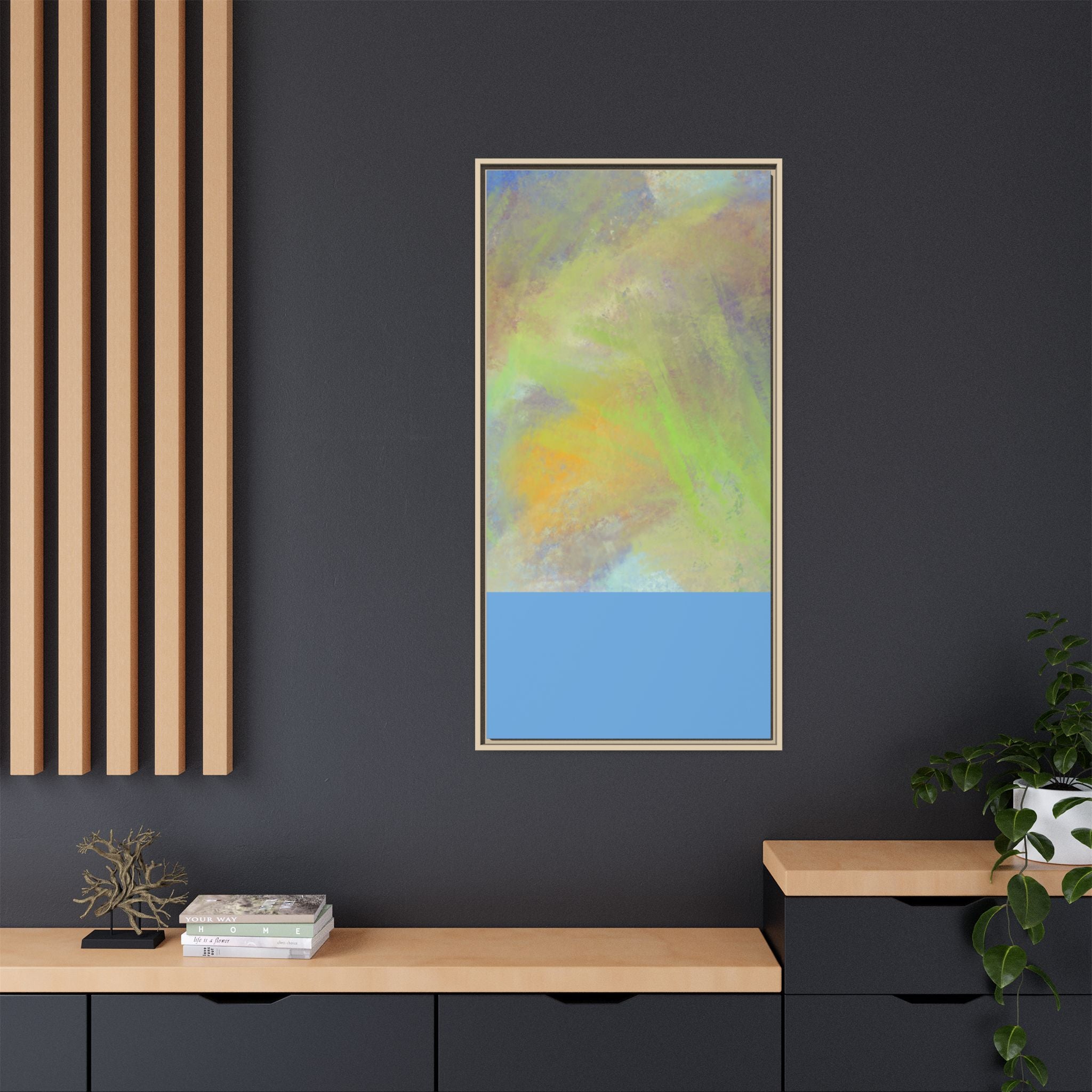 Calming Serenity on Matte Canvas, Framed