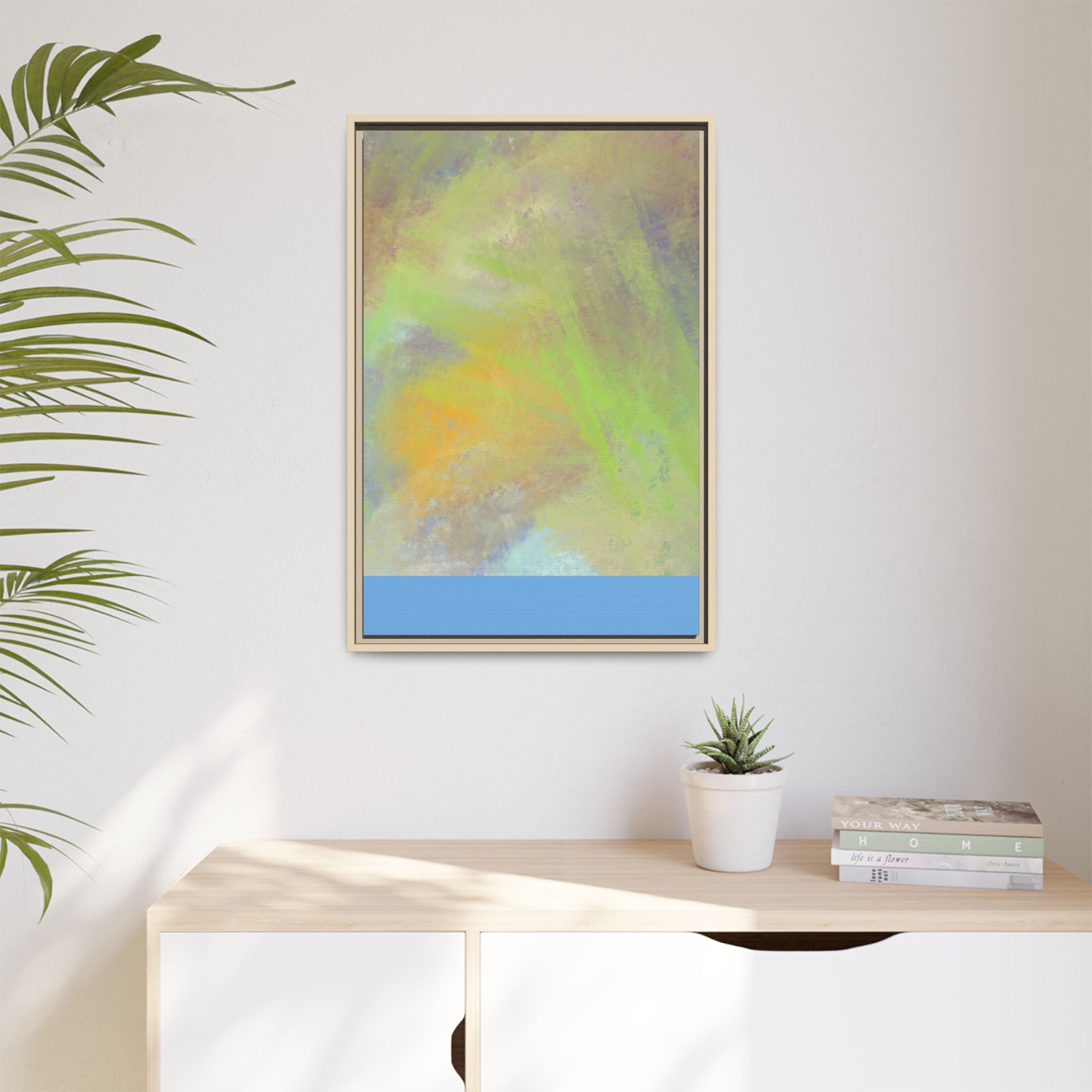 Calming Serenity on Matte Canvas, Framed