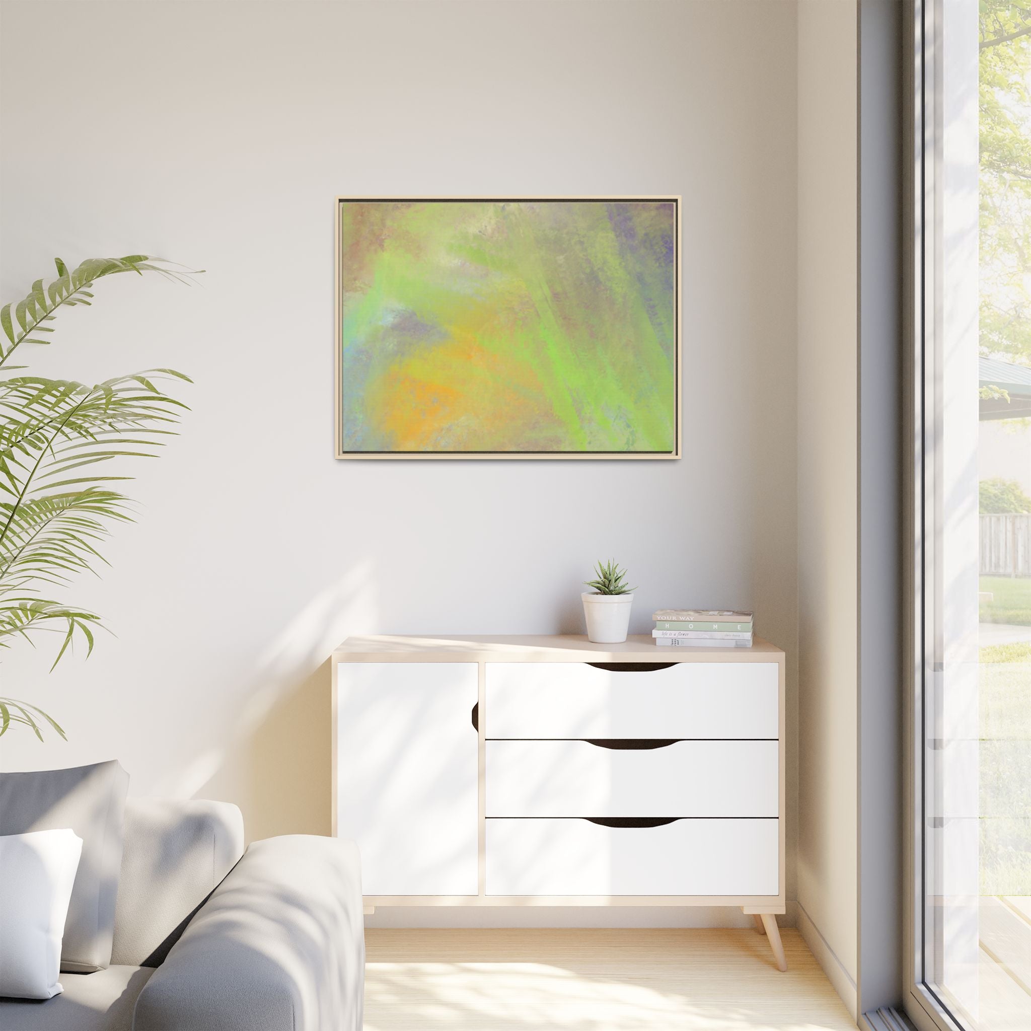 Calming Serenity on Matte Canvas, Framed