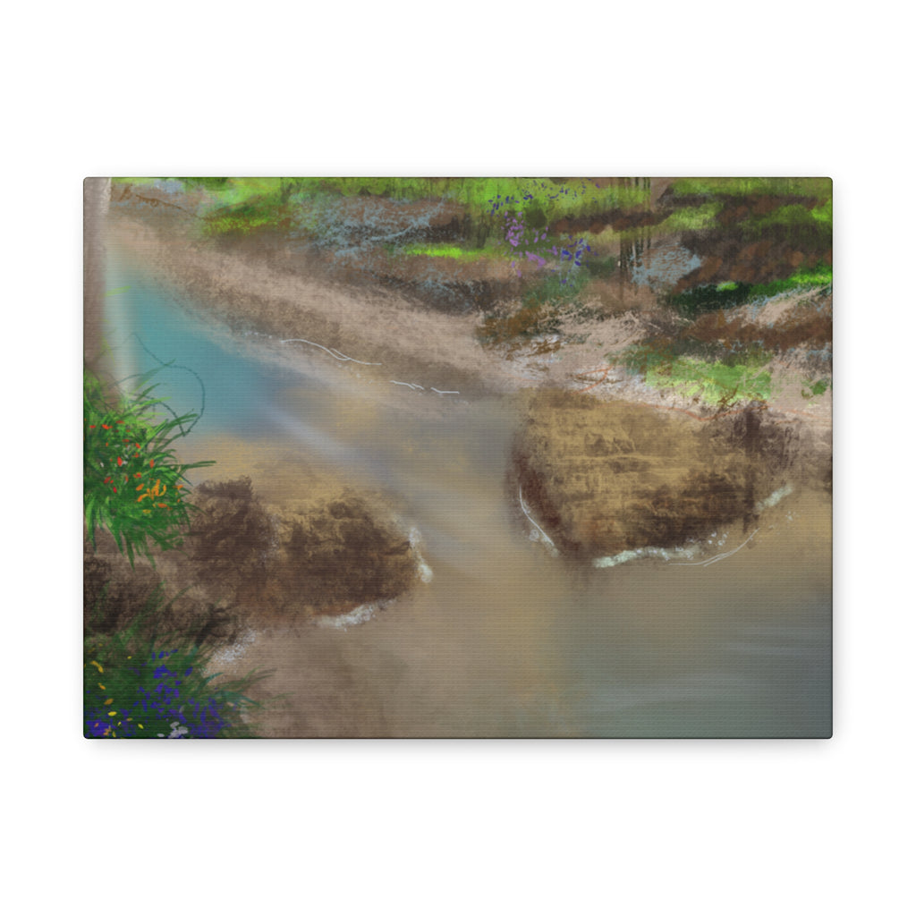 Whispering Creek Canvas Print — Tranquil Stream Wall Art