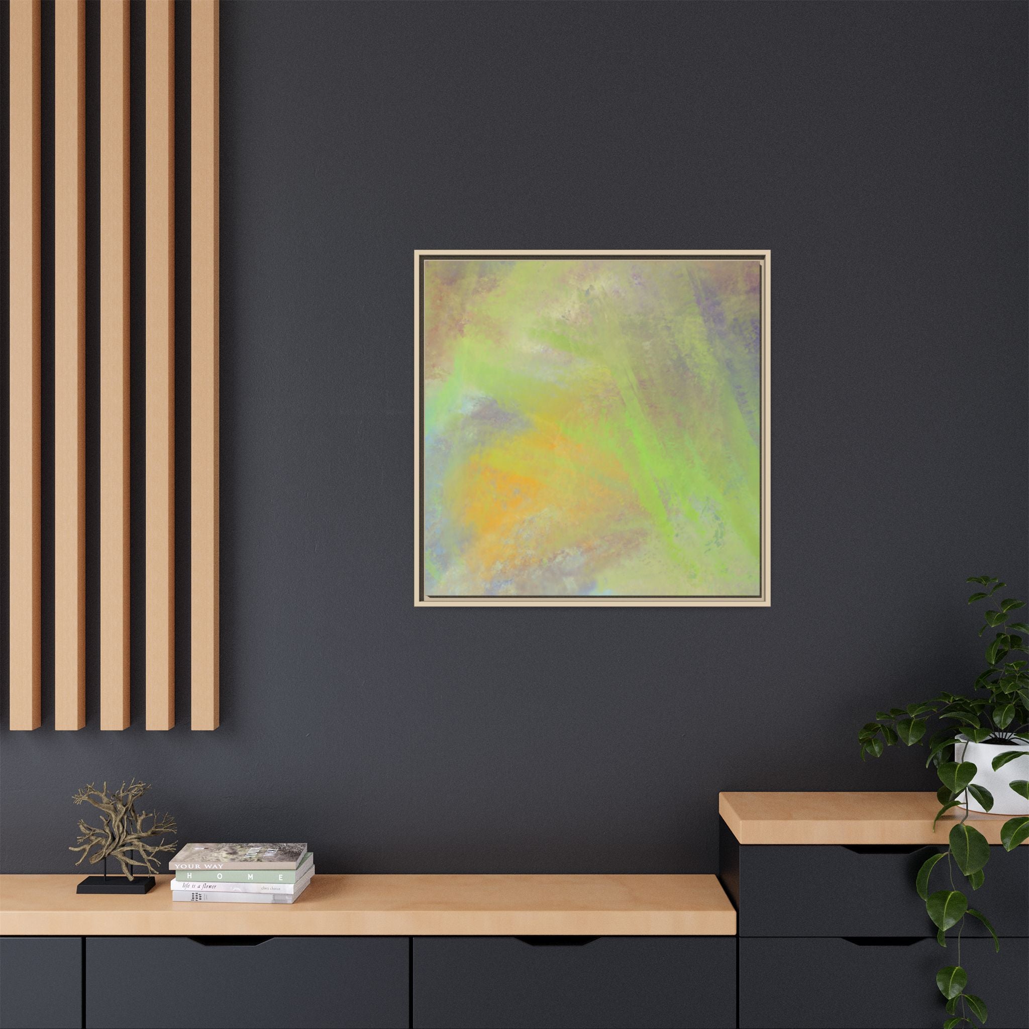 Calming Serenity on Matte Canvas, Framed