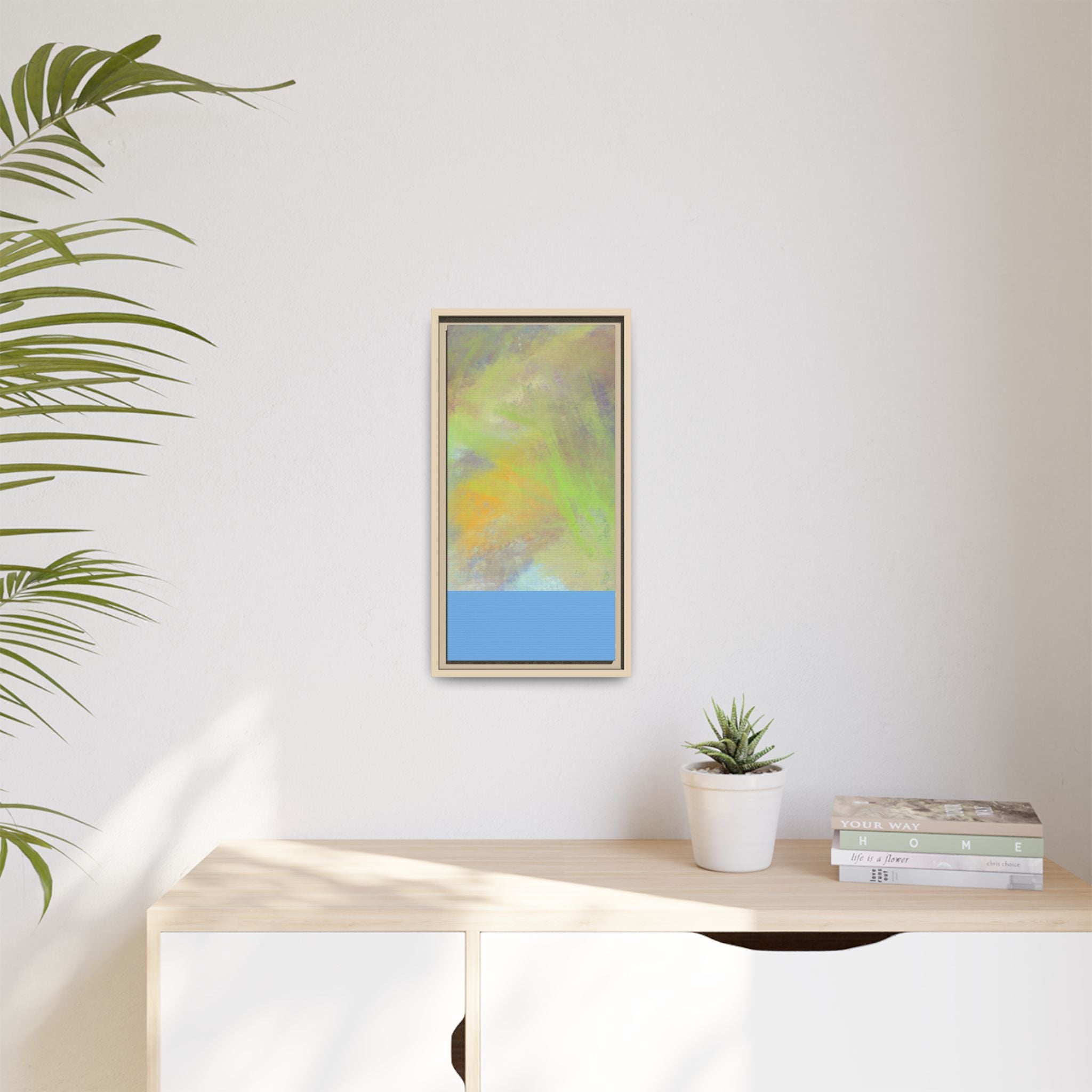 Calming Serenity on Matte Canvas, Framed