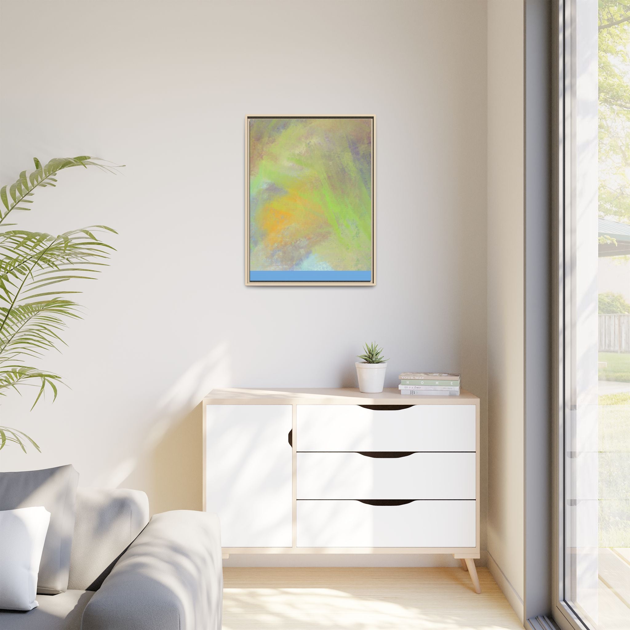 Calming Serenity on Matte Canvas, Framed