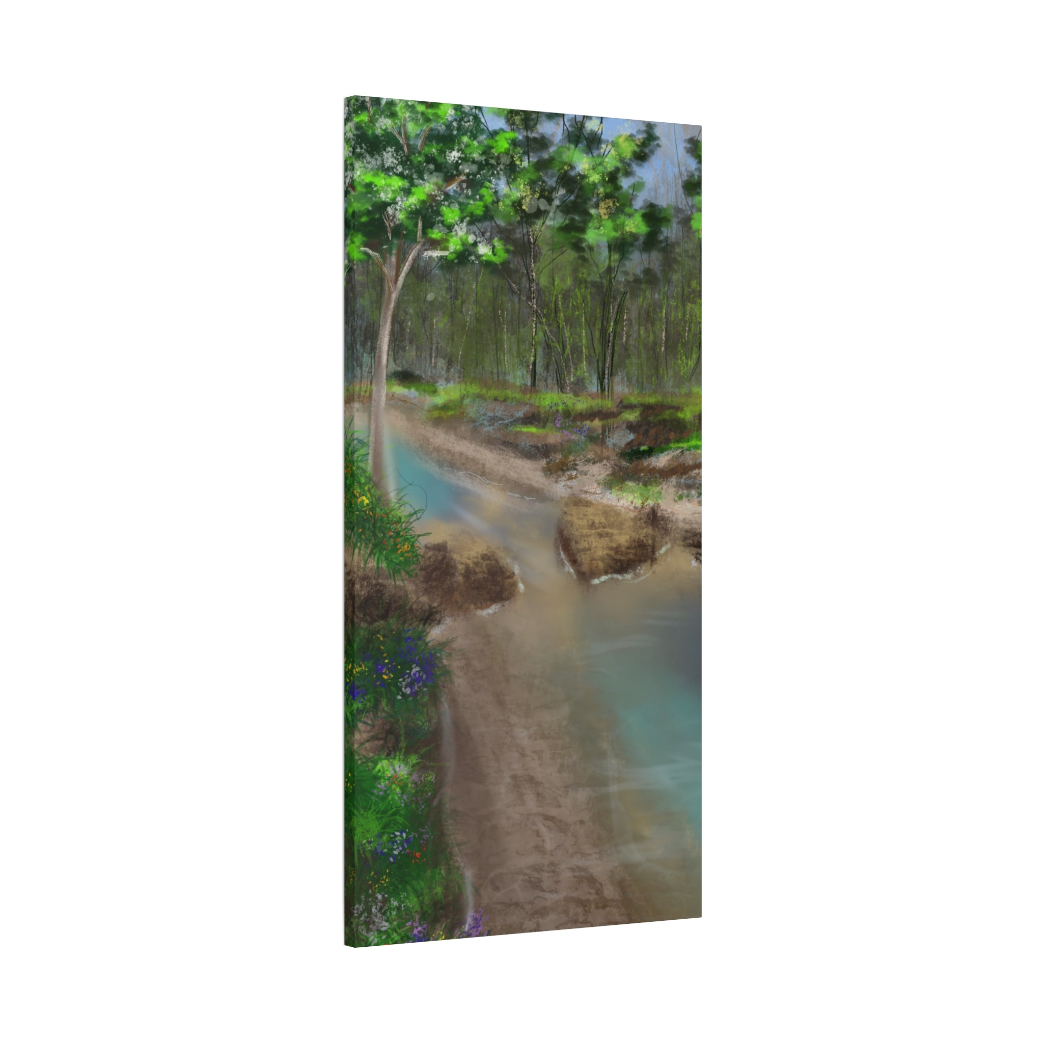 Whispering Creek Canvas Print — Tranquil Stream Wall Art