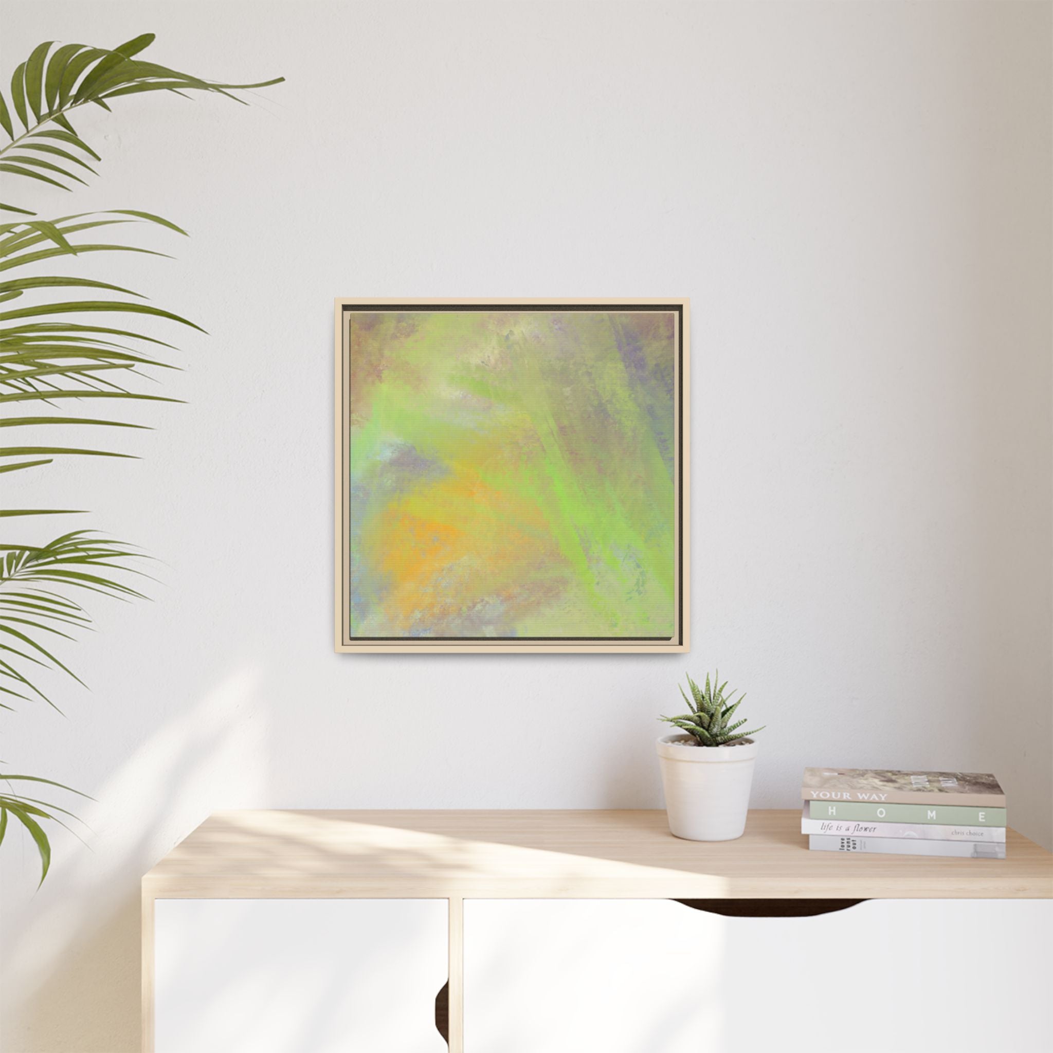 Calming Serenity on Matte Canvas, Framed