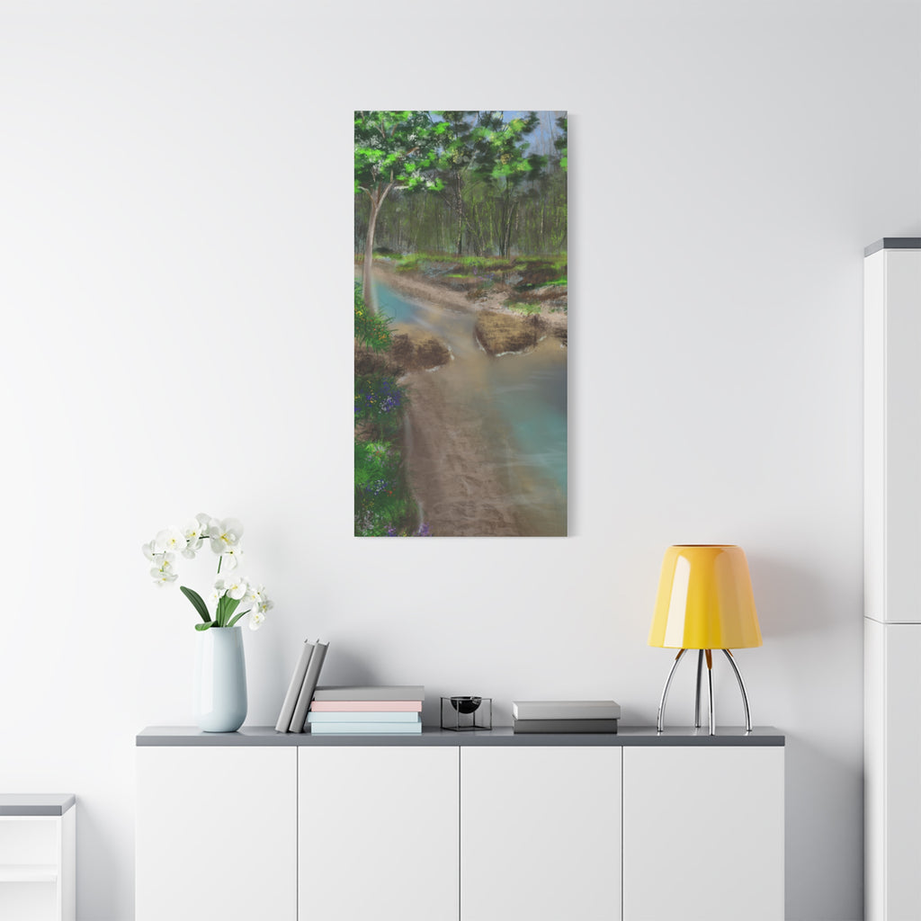 Whispering Creek Canvas Print — Tranquil Stream Wall Art