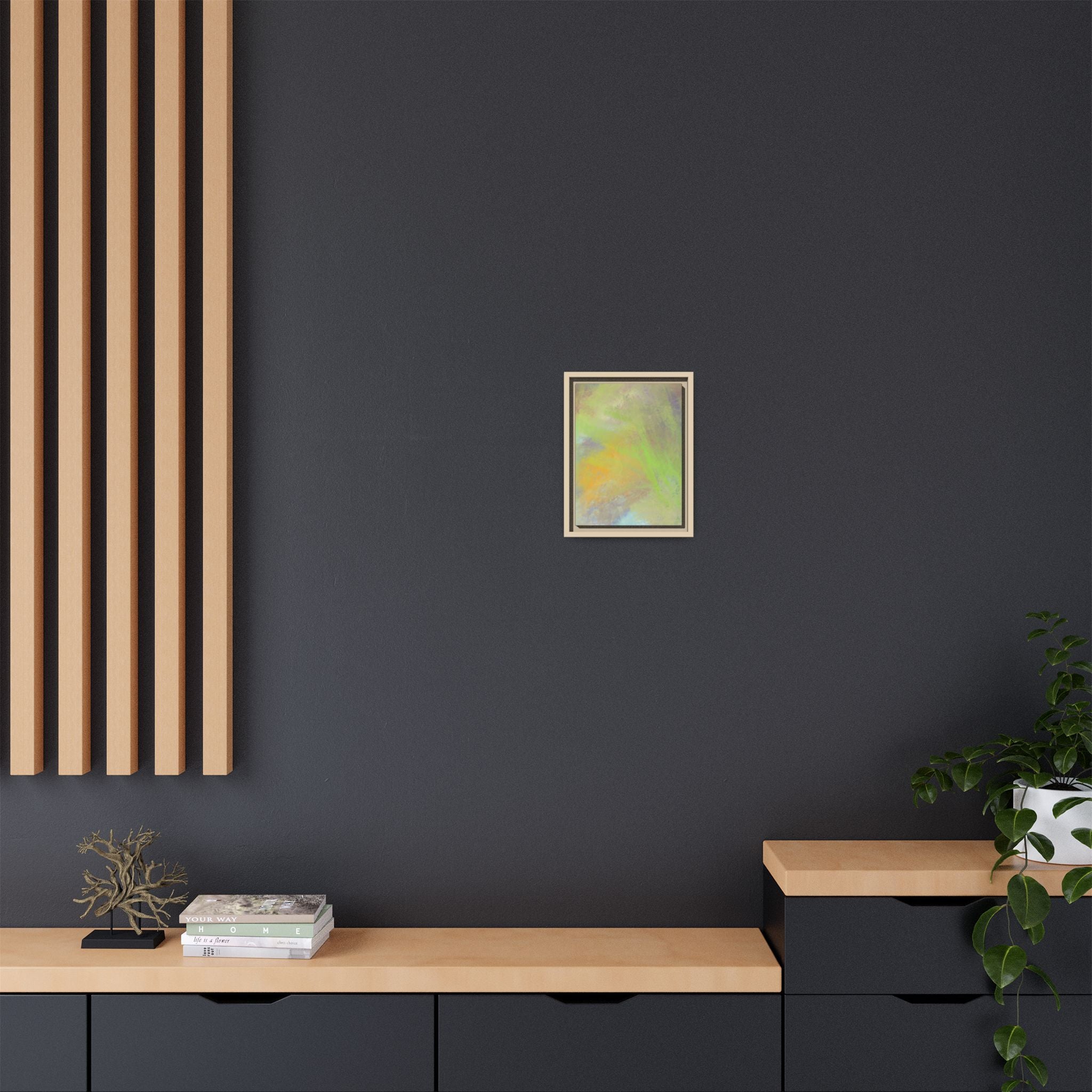 Calming Serenity on Matte Canvas, Framed