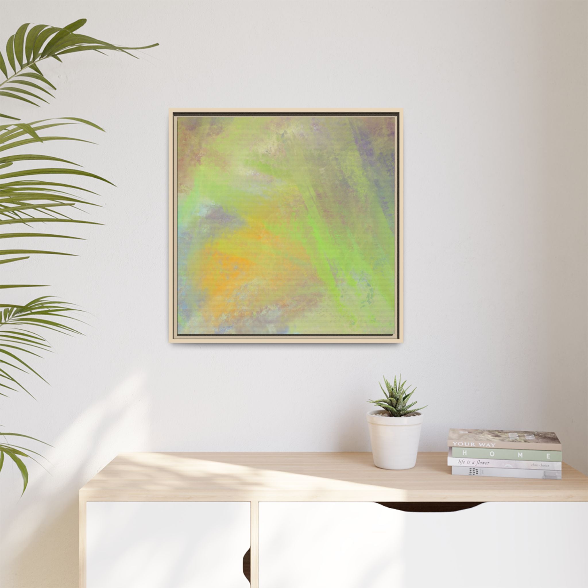 Calming Serenity on Matte Canvas, Framed