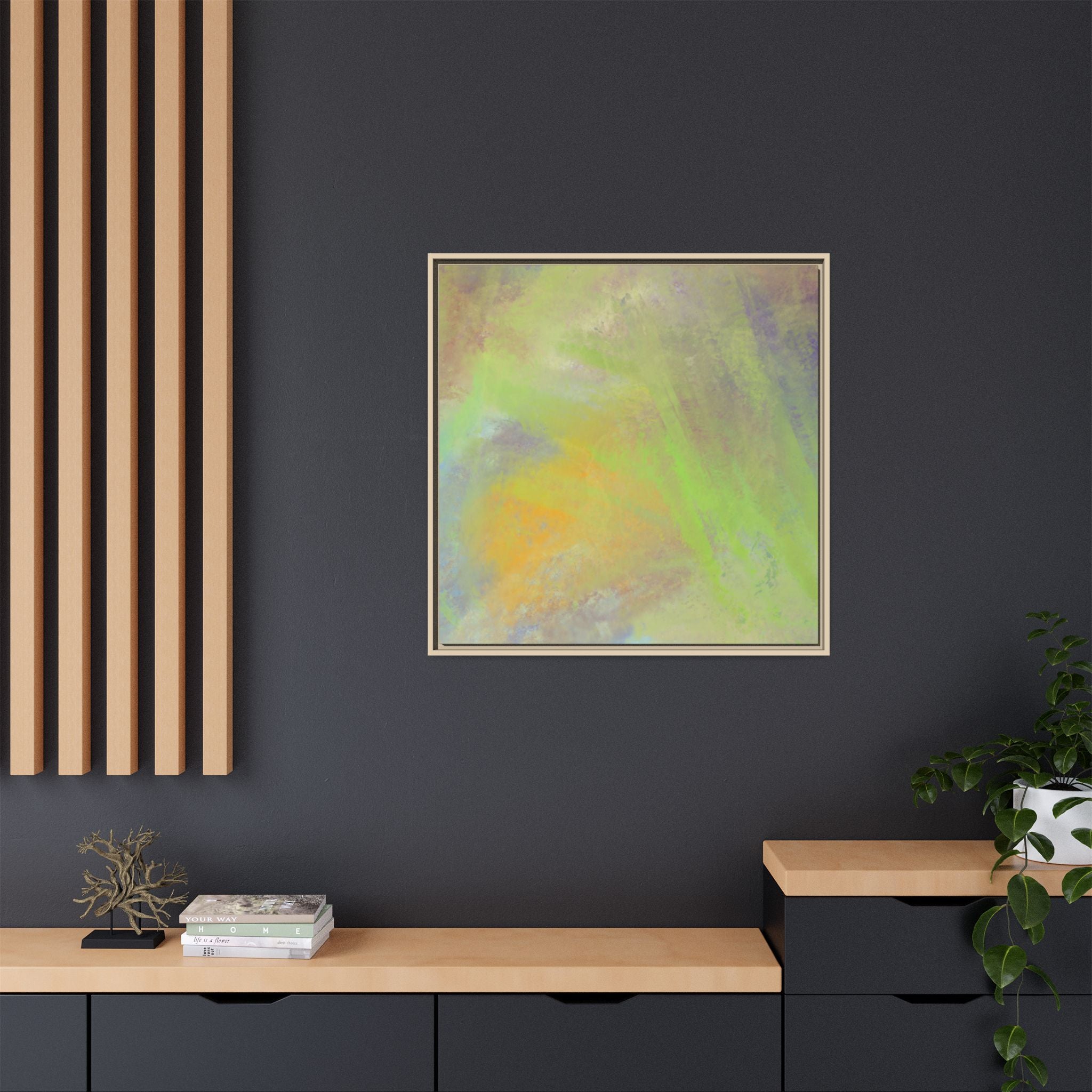 Calming Serenity on Matte Canvas, Framed