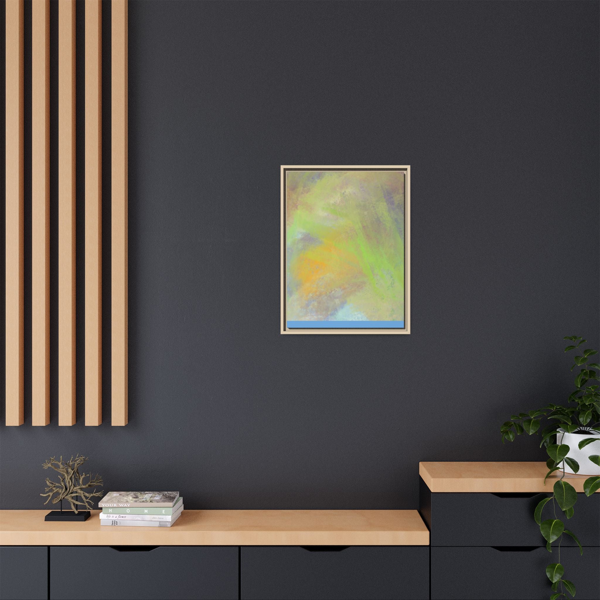 Calming Serenity on Matte Canvas, Framed