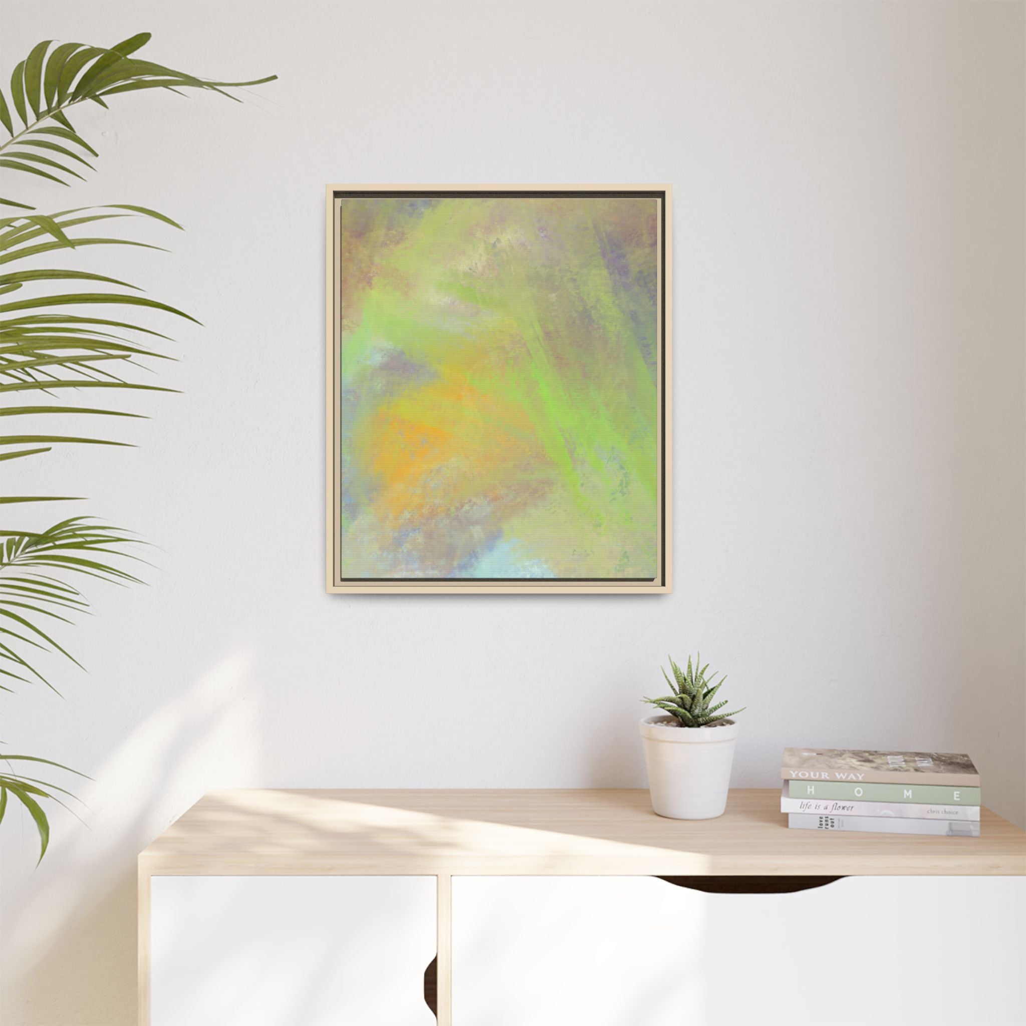Calming Serenity on Matte Canvas, Framed