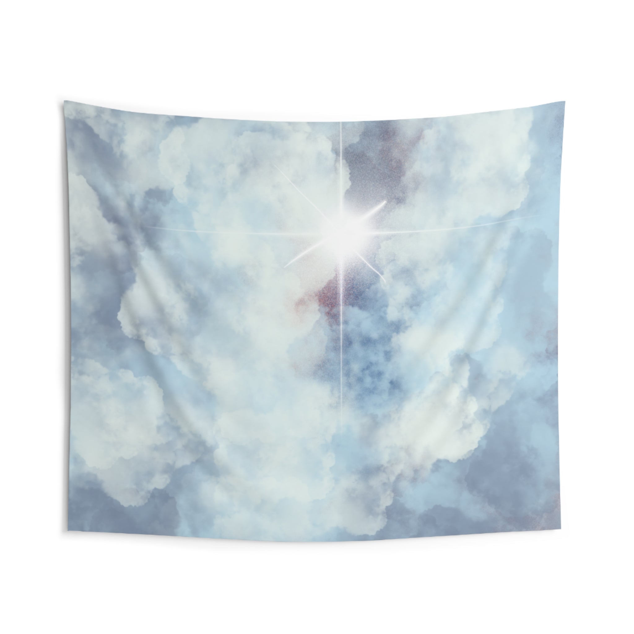 Breakthrough Light Tapestry — Clouds Parting Wall Art