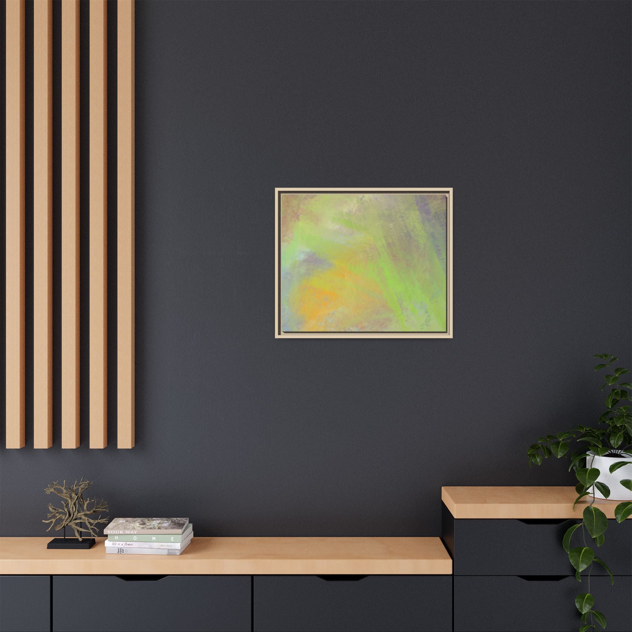 Calming Serenity on Matte Canvas, Framed