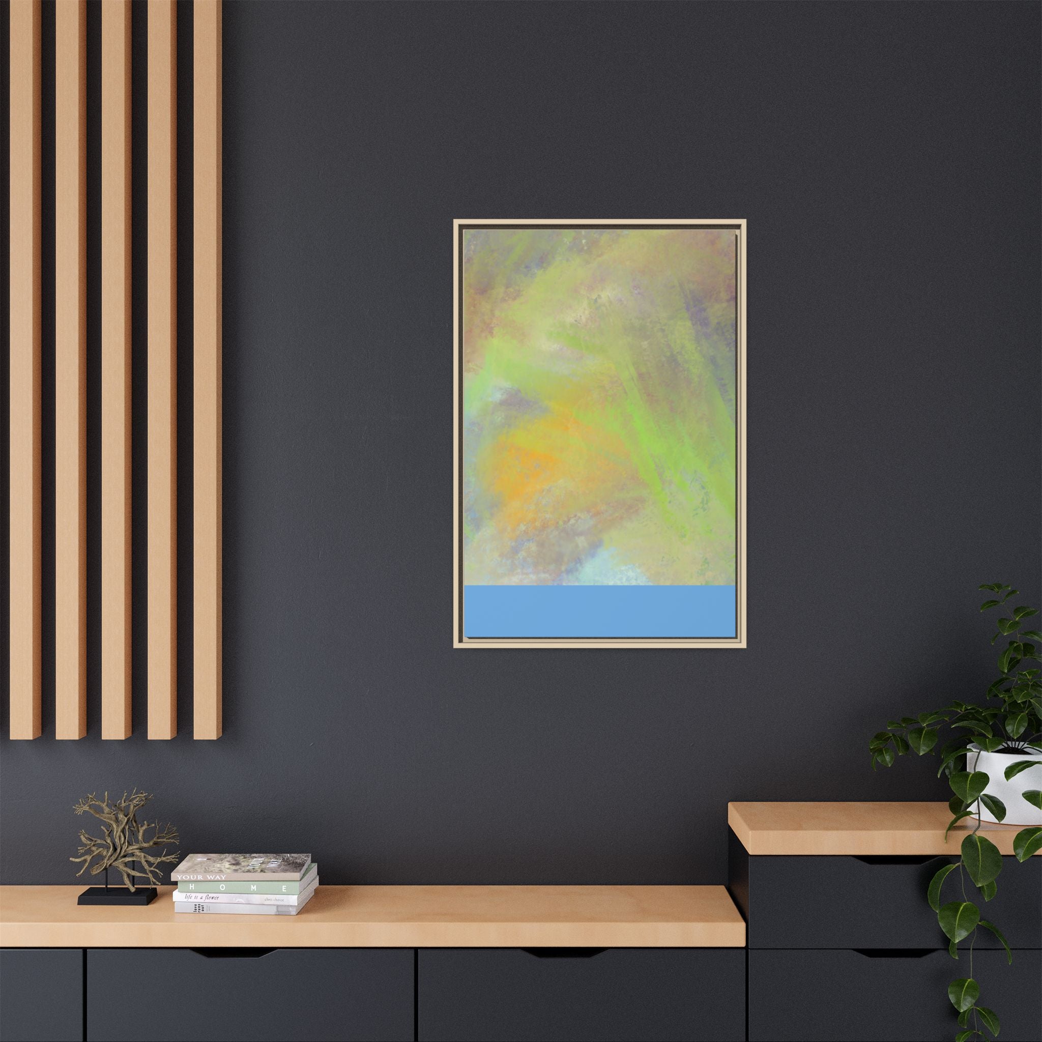 Calming Serenity on Matte Canvas, Framed