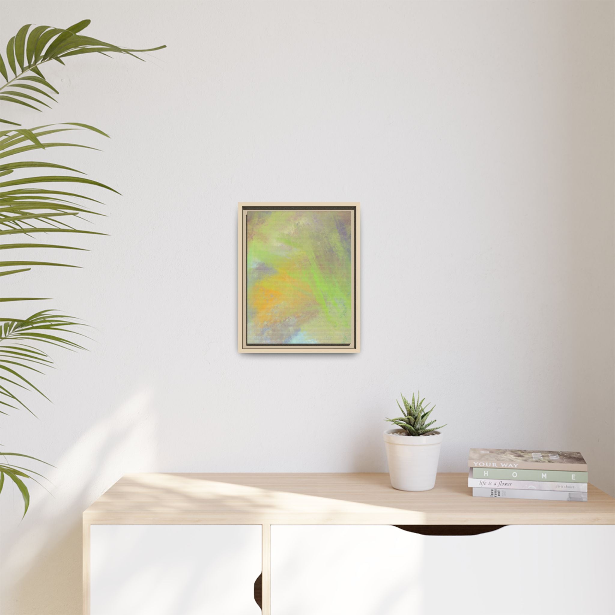 Calming Serenity on Matte Canvas, Framed