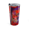 "20oz Dragon Storm Tumbler — Red Digital Art Travel Mug"