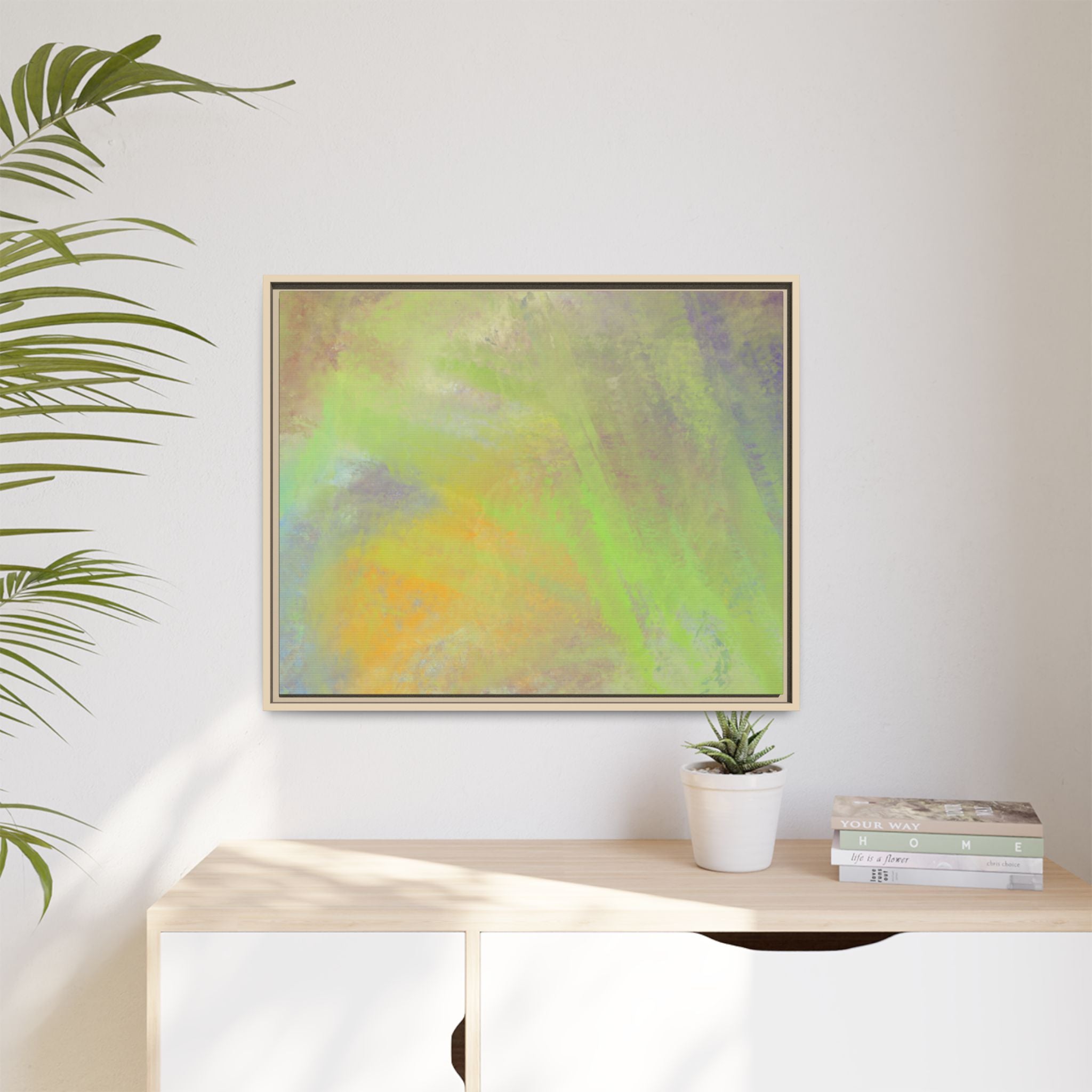 Calming Serenity on Matte Canvas, Framed